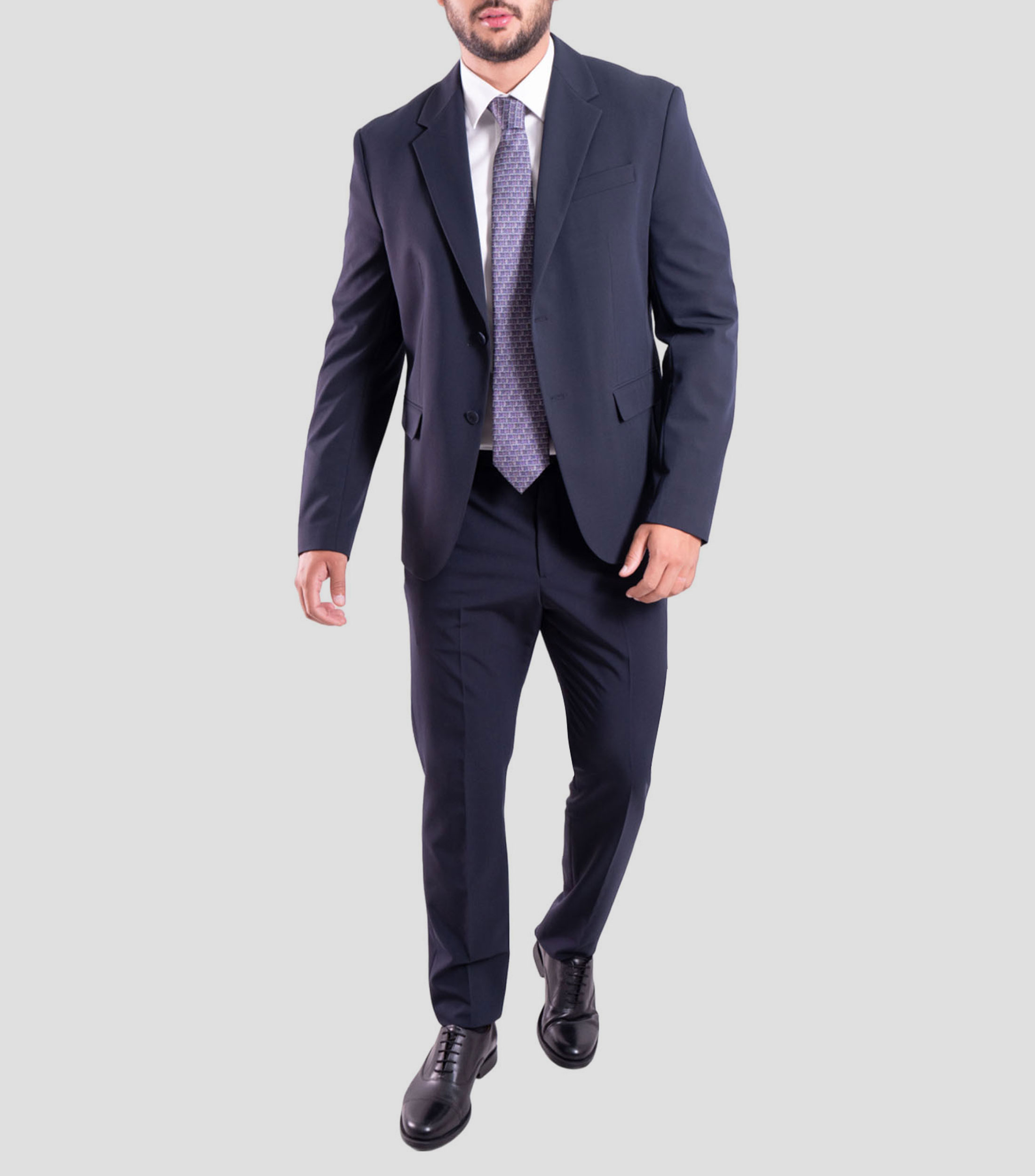 Corbata ancha en seda gris Maiz