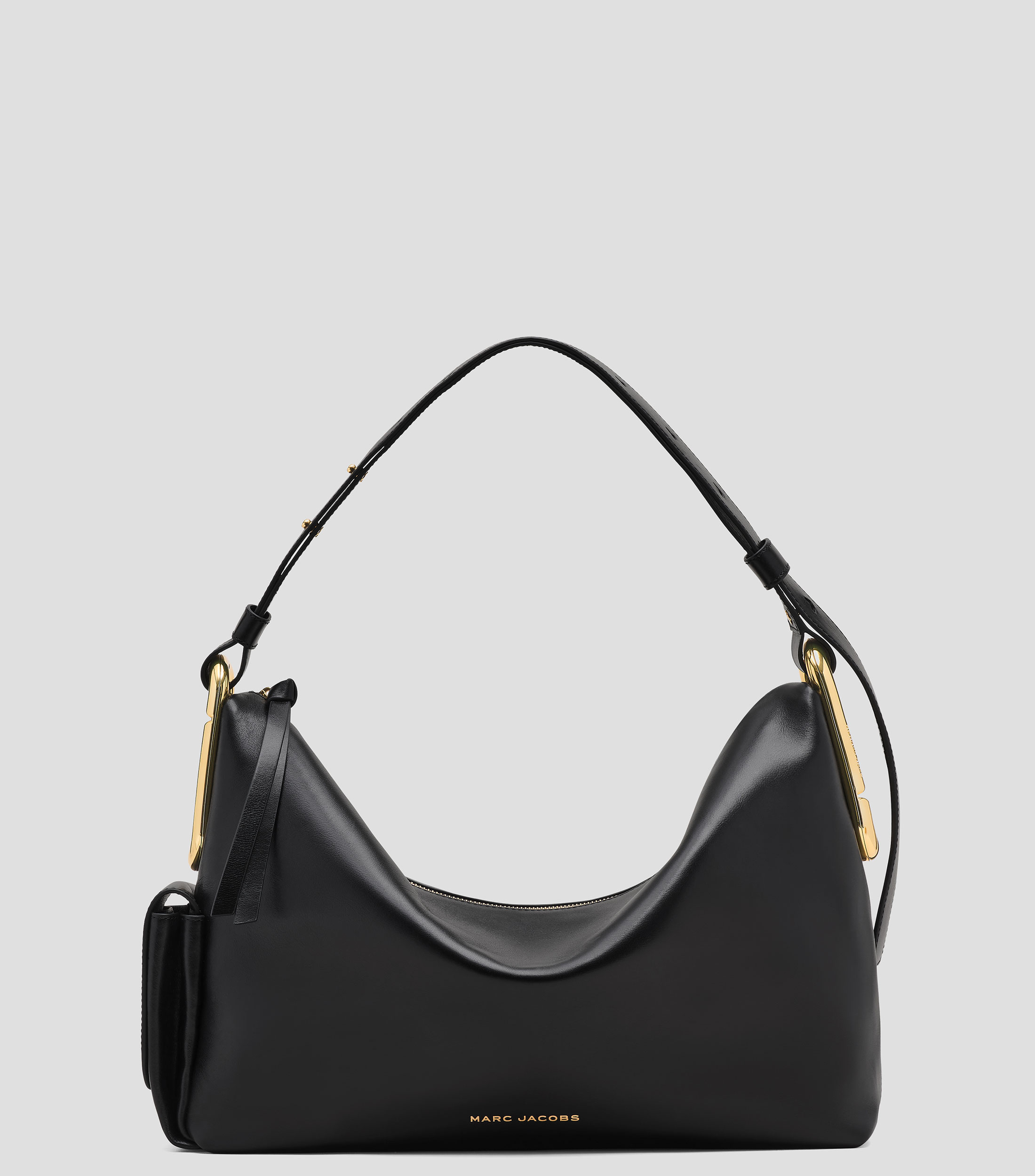 Bolsa Hobo en piel Puffy J liso Mujer