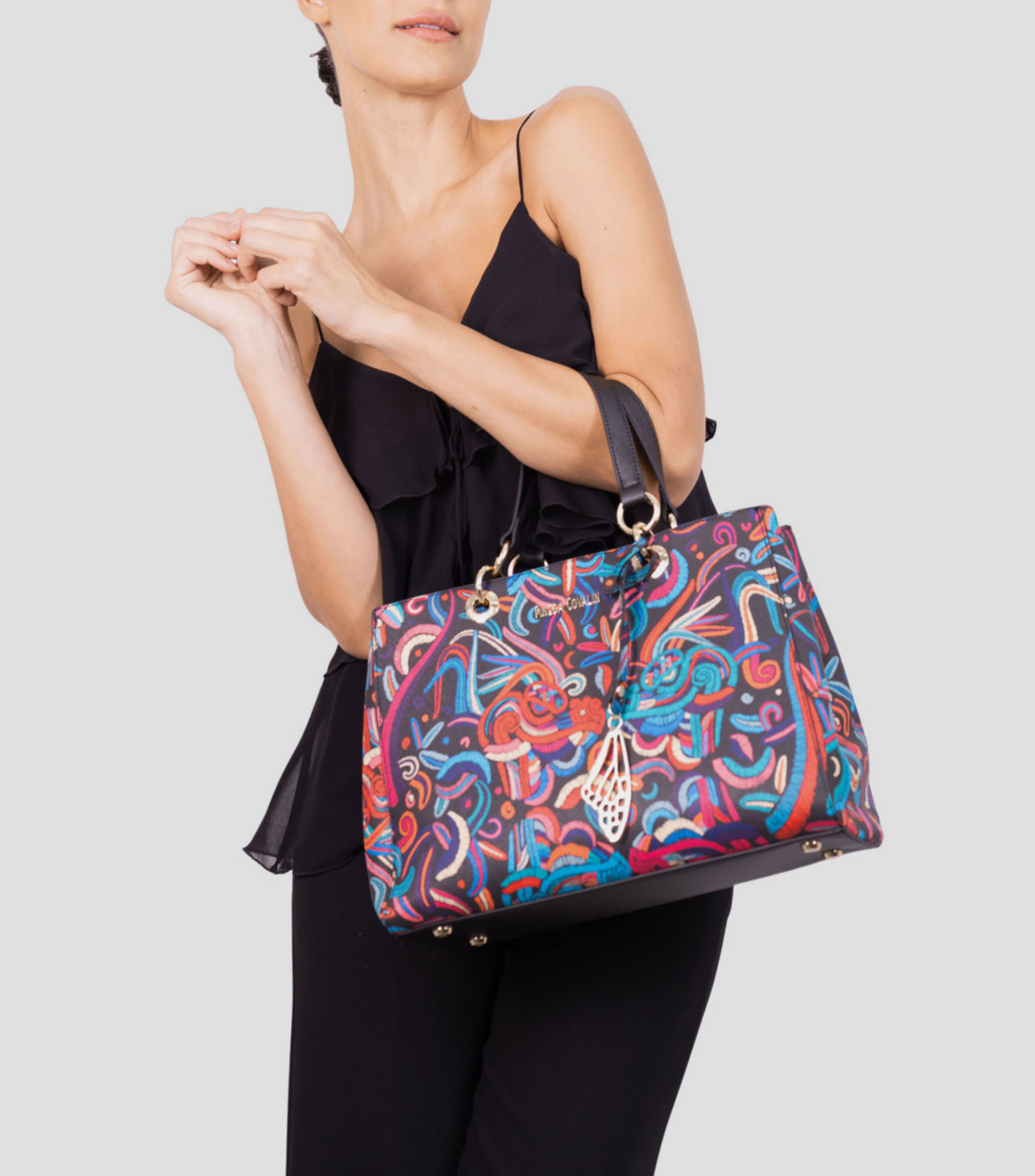 Bolsa satchel multicolor Kaxan Quetzalcoatl Mujer