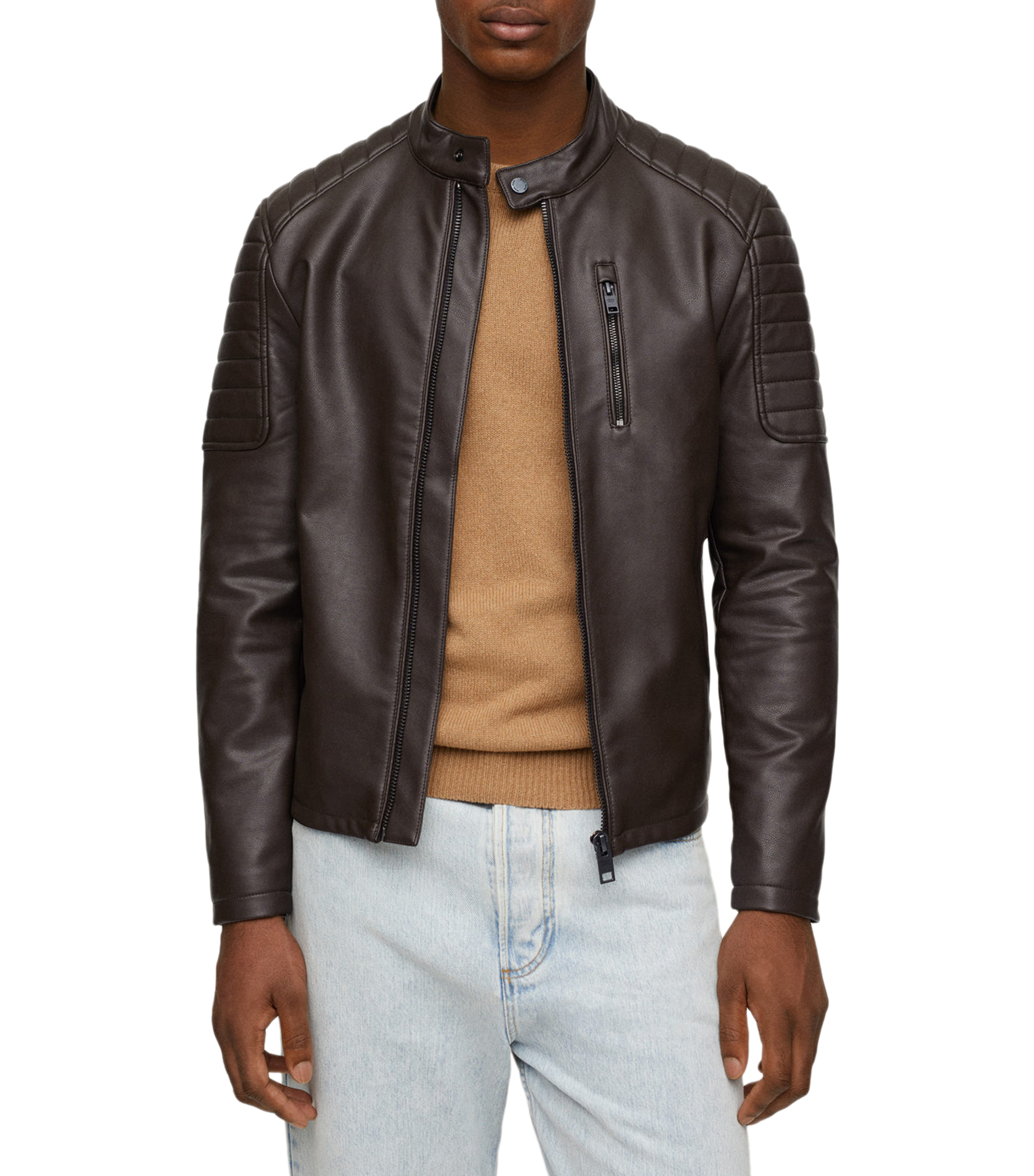 Chamarra mango hombre store