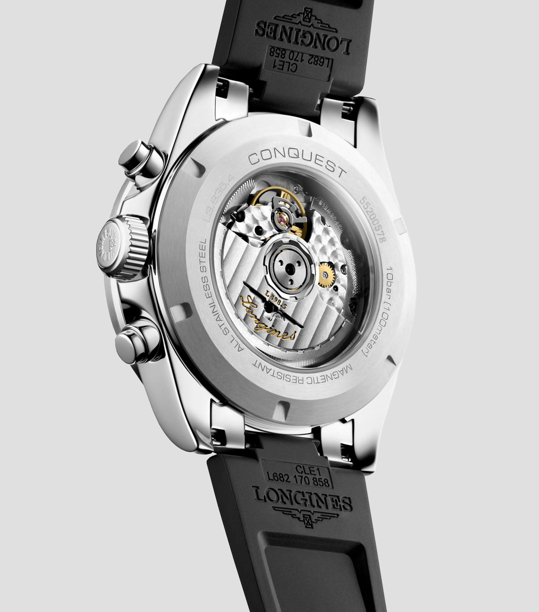 Reloj para Hombre Conquest De Vestir Plateado, Negro