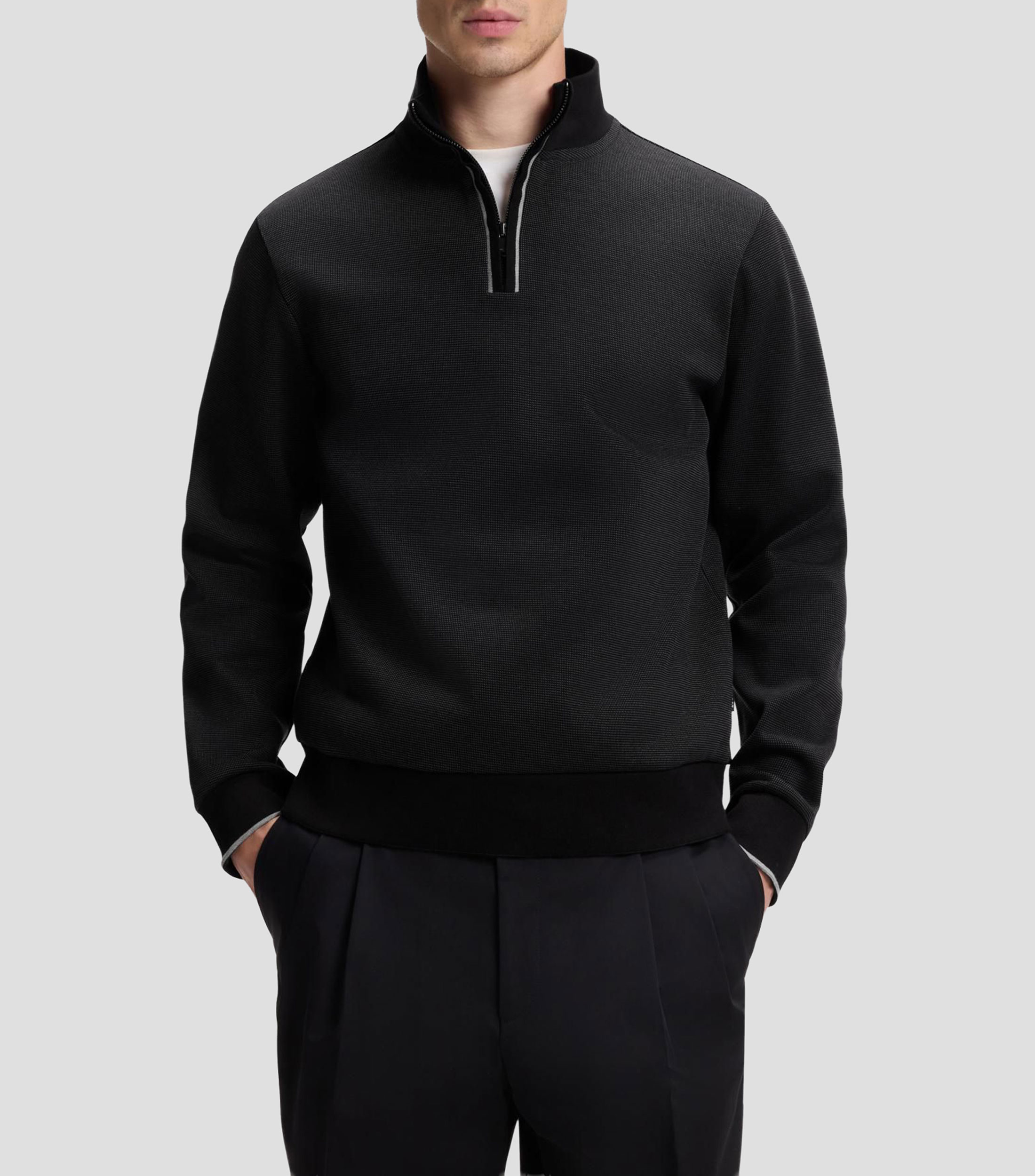 Sudadera de algodón con cuello alto Hombre