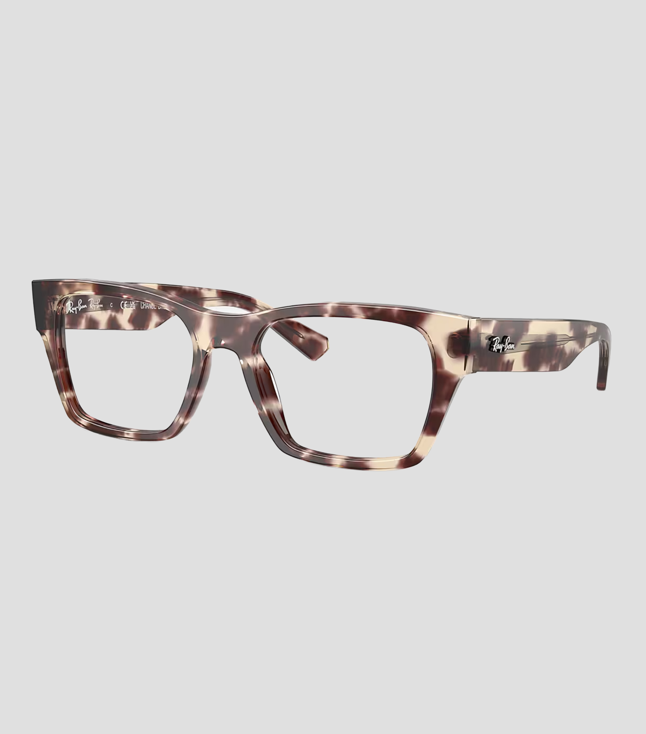 Lentes oftálmicos rectangulares Havana marrón Mujer