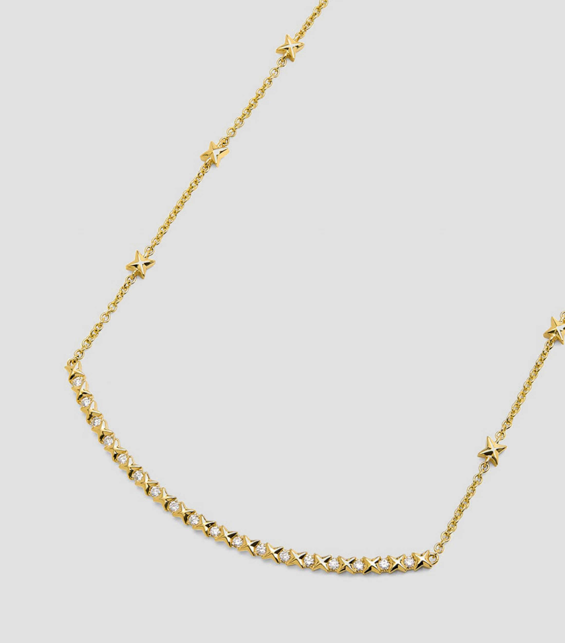Collar oro amarillo de 18 kilates dije de estrella Mujer