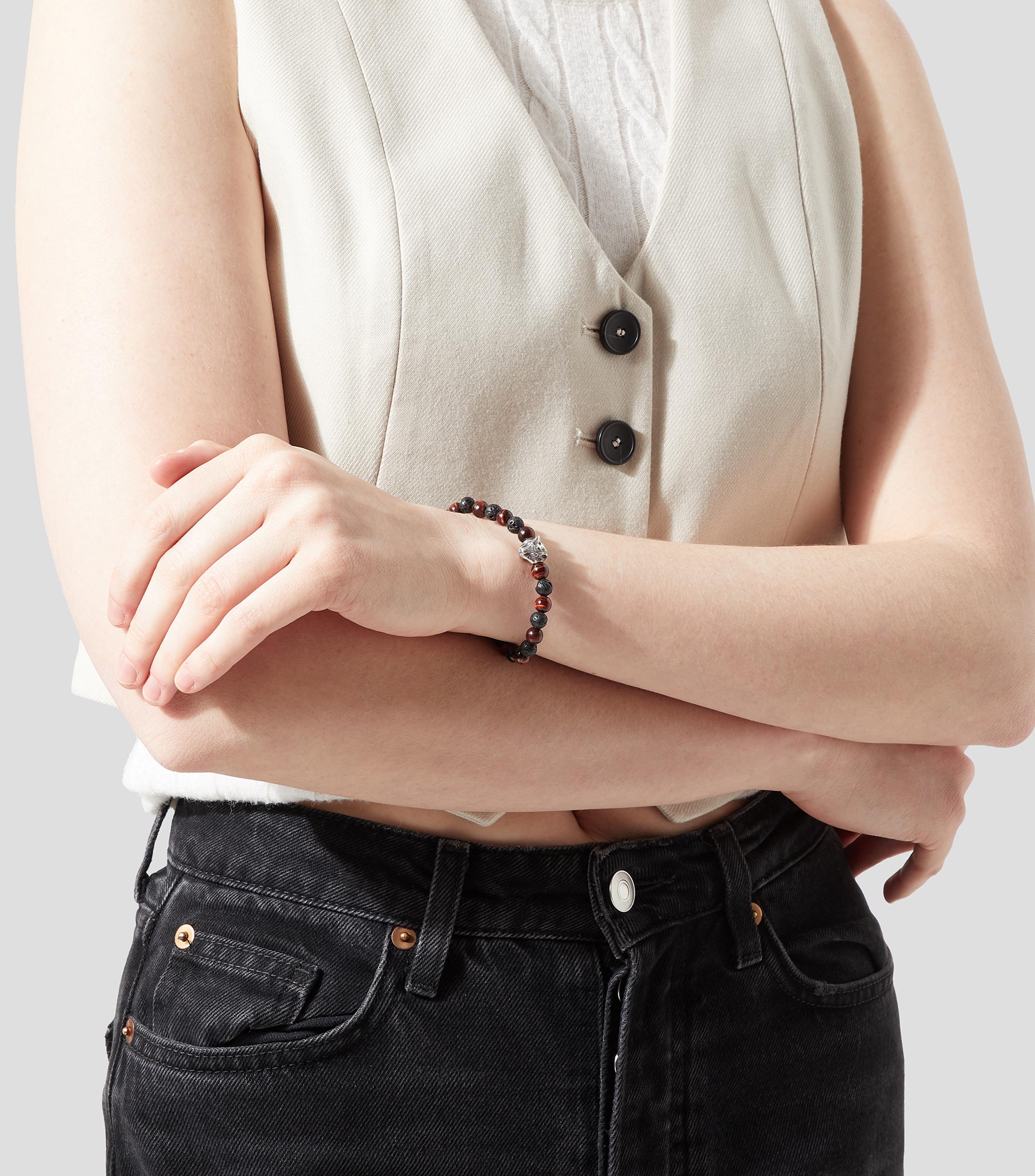 Pulsera elastica con piedra Mujer