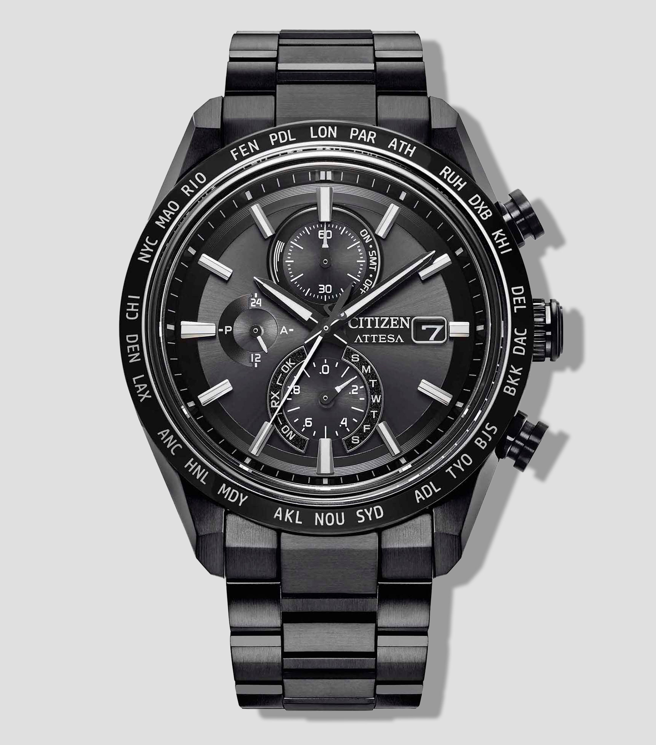 Reloj para Hombre Attesa H800 Ring Sapphire Bezel Edicion Especial Negro