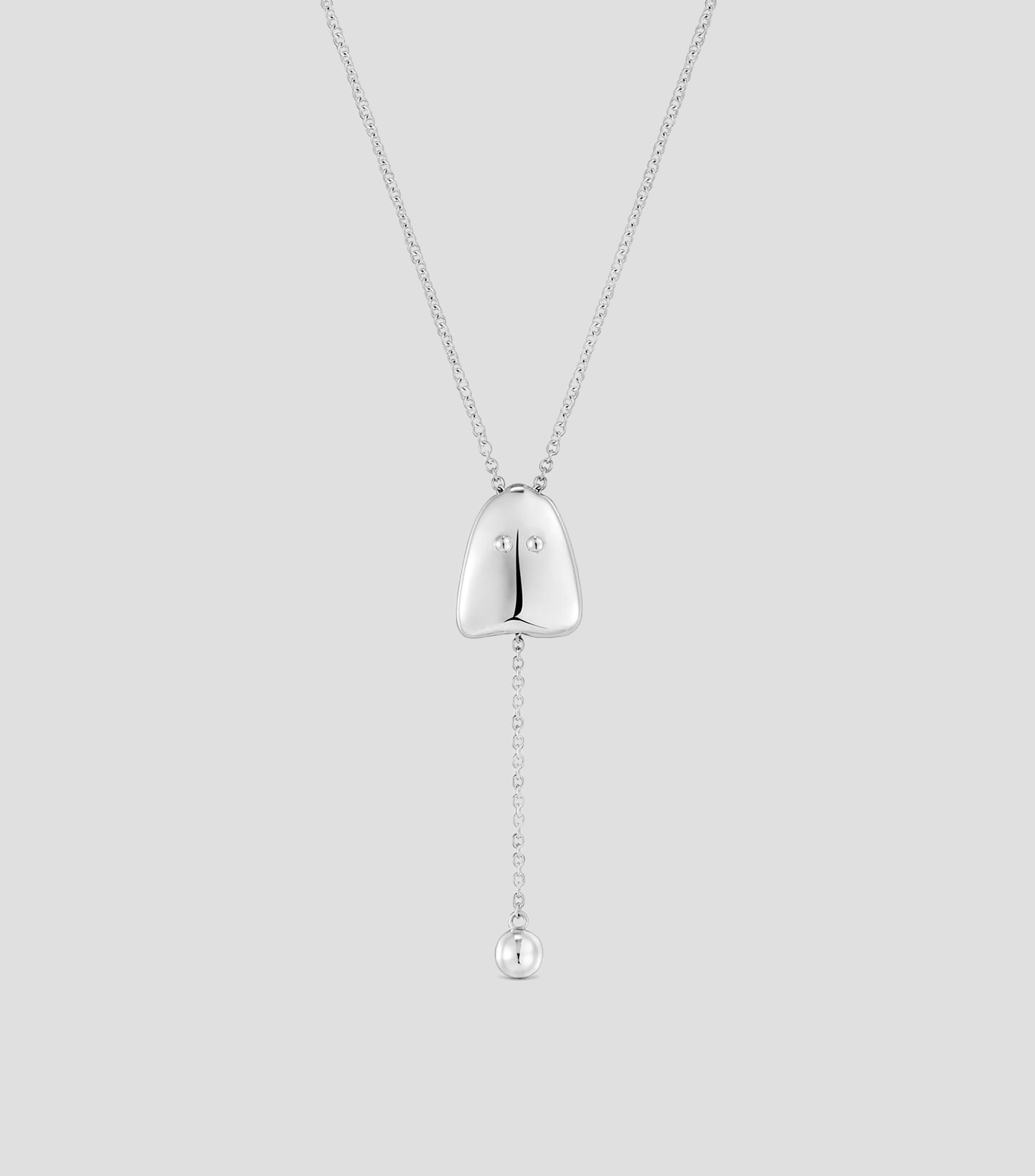 Collar con dije de fantasma en Plata Boo Mujer