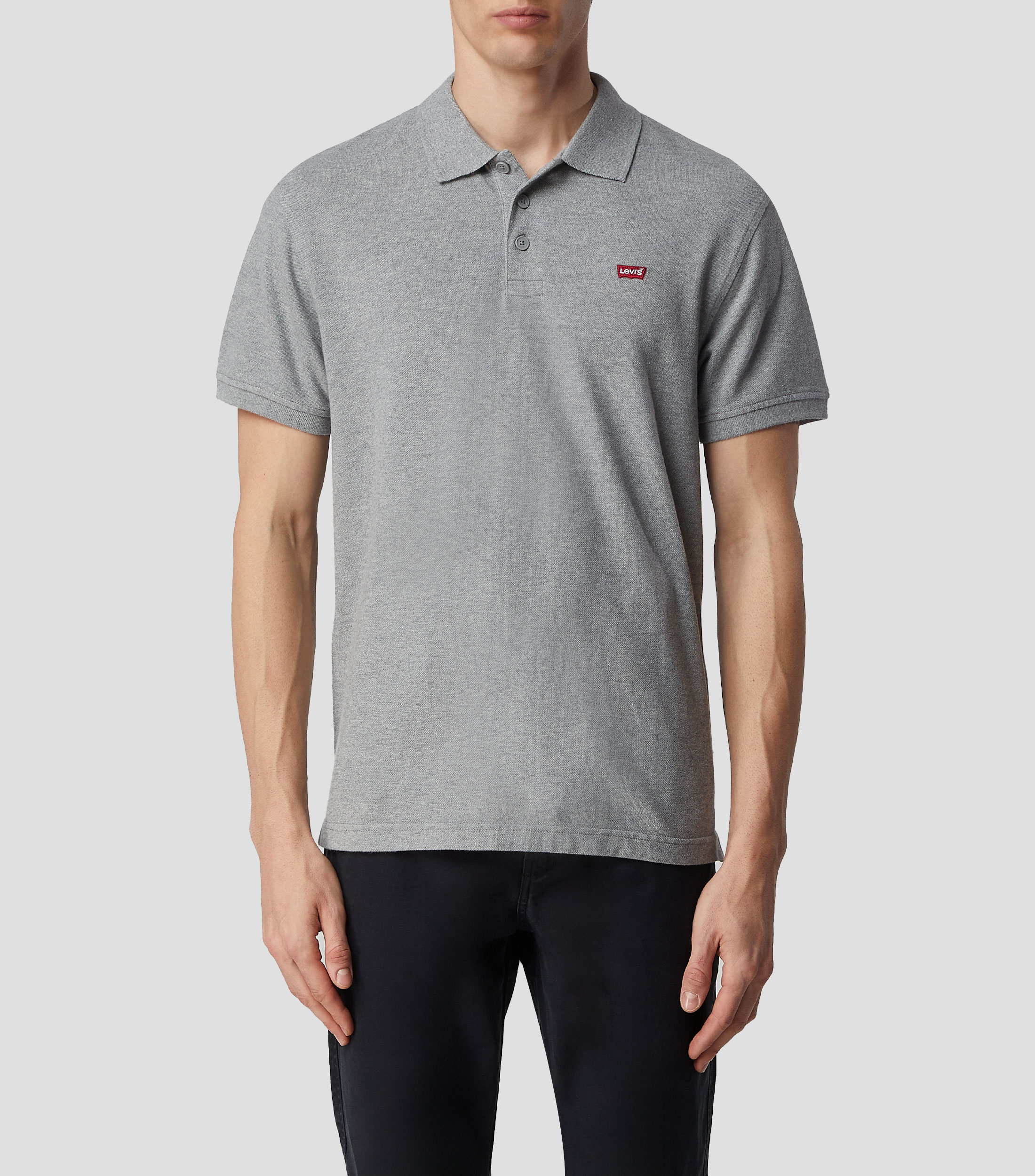 Playera tipo polo con manga corta lisa Hombre
