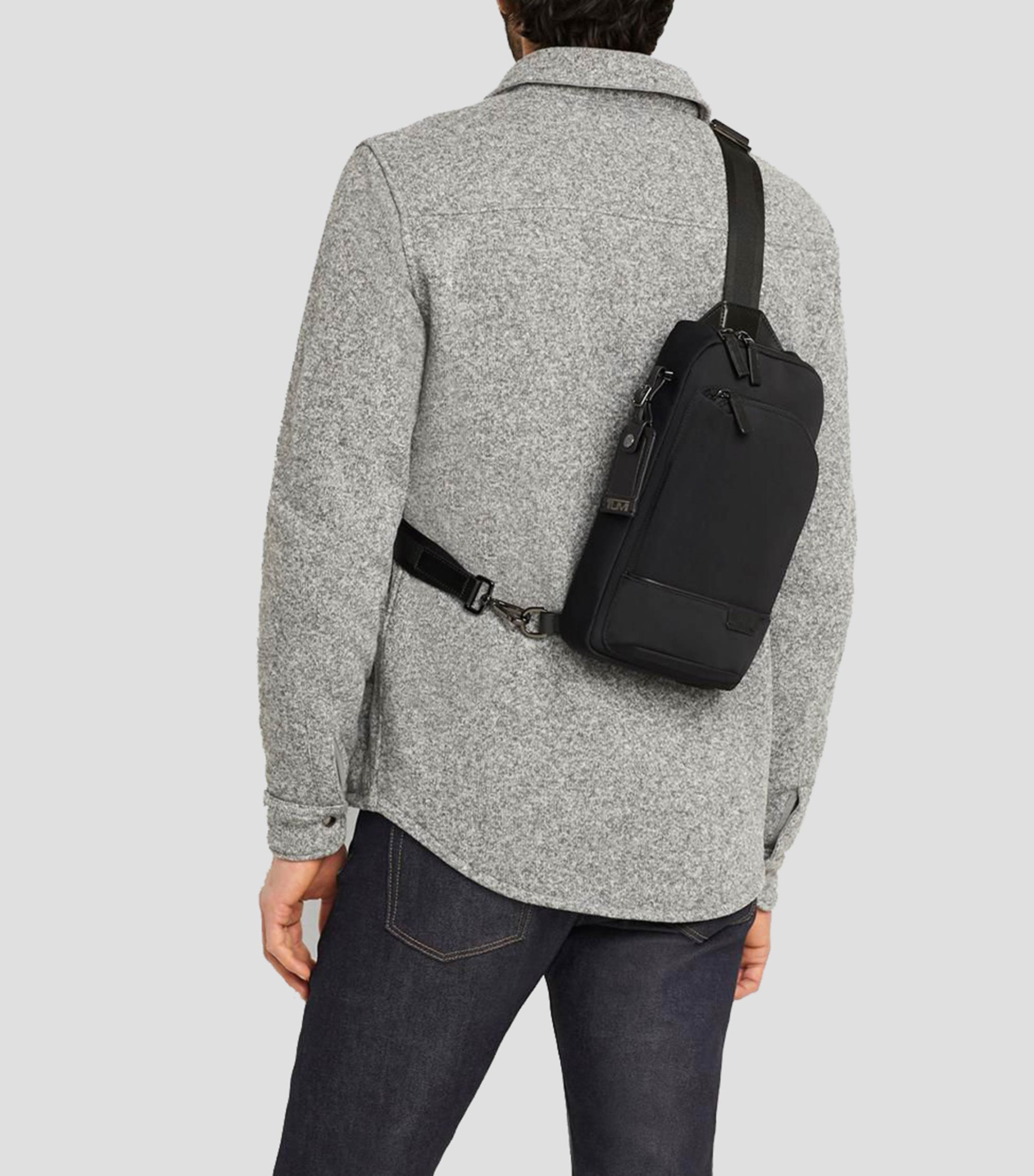 Bolsa crossbody café en piel Gregory Hombre