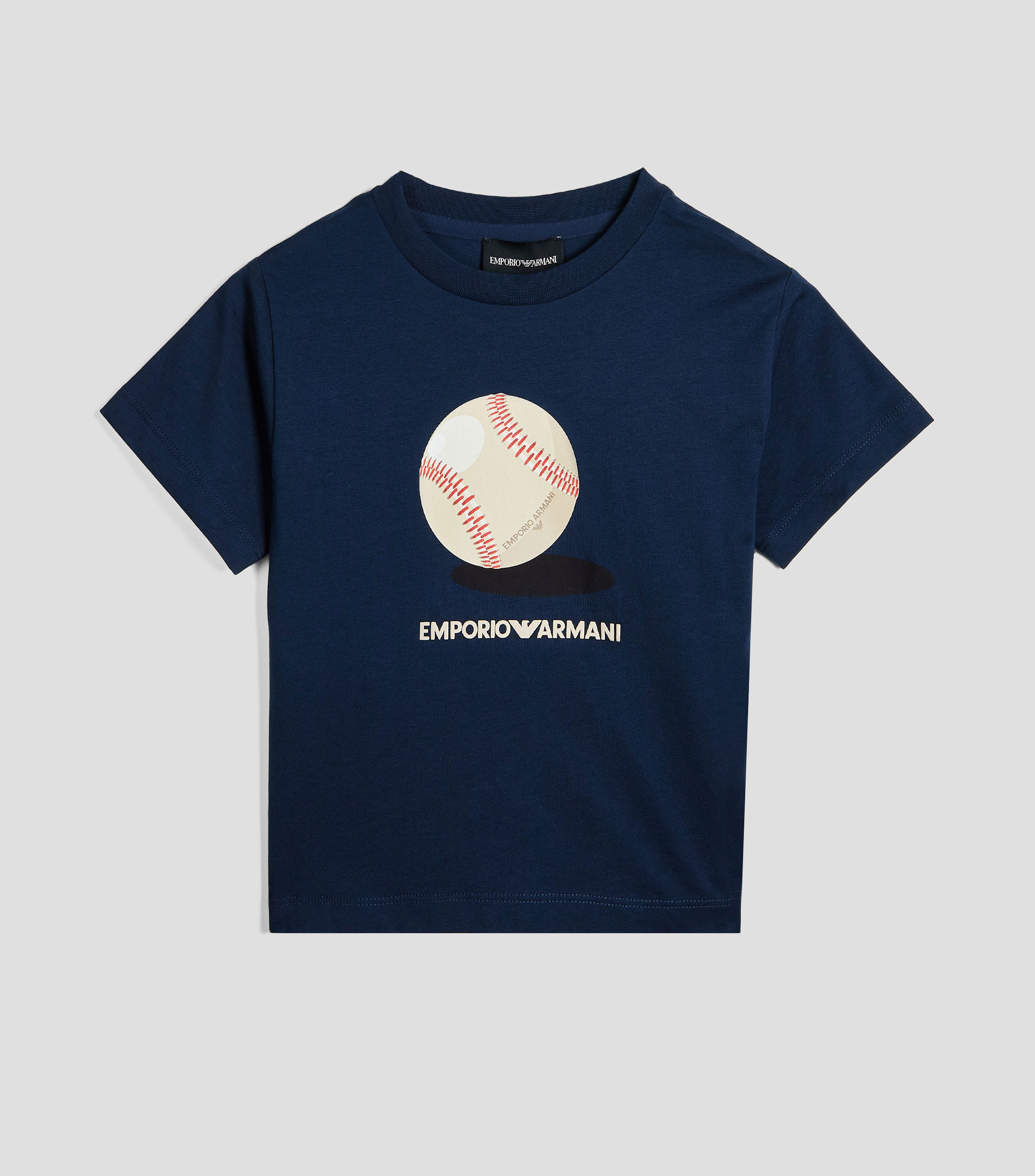 Playera de cuello redondo con manga corta estampada Niño