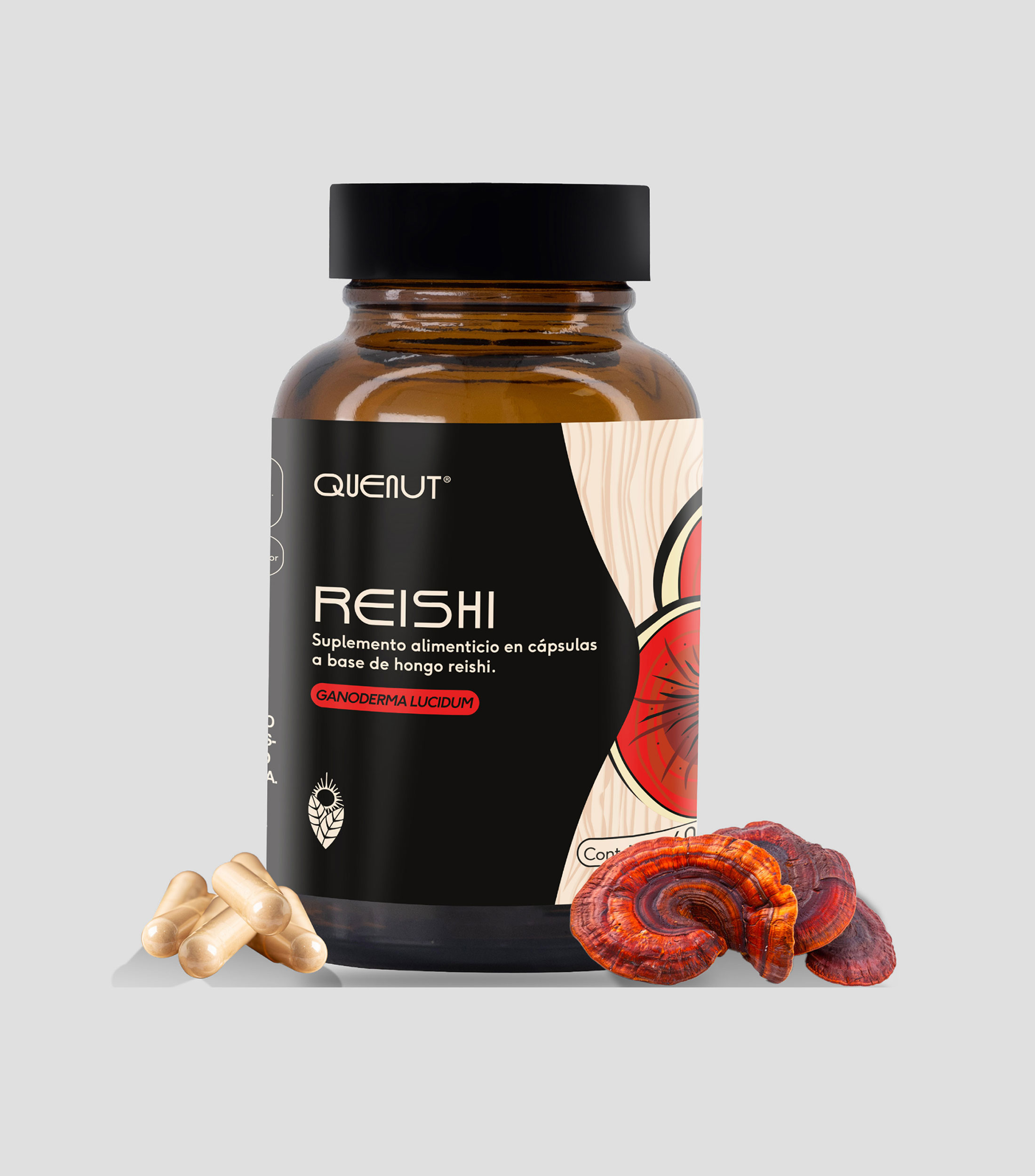Suplemento alimenticio en cápsulas Reishi, 33 g
