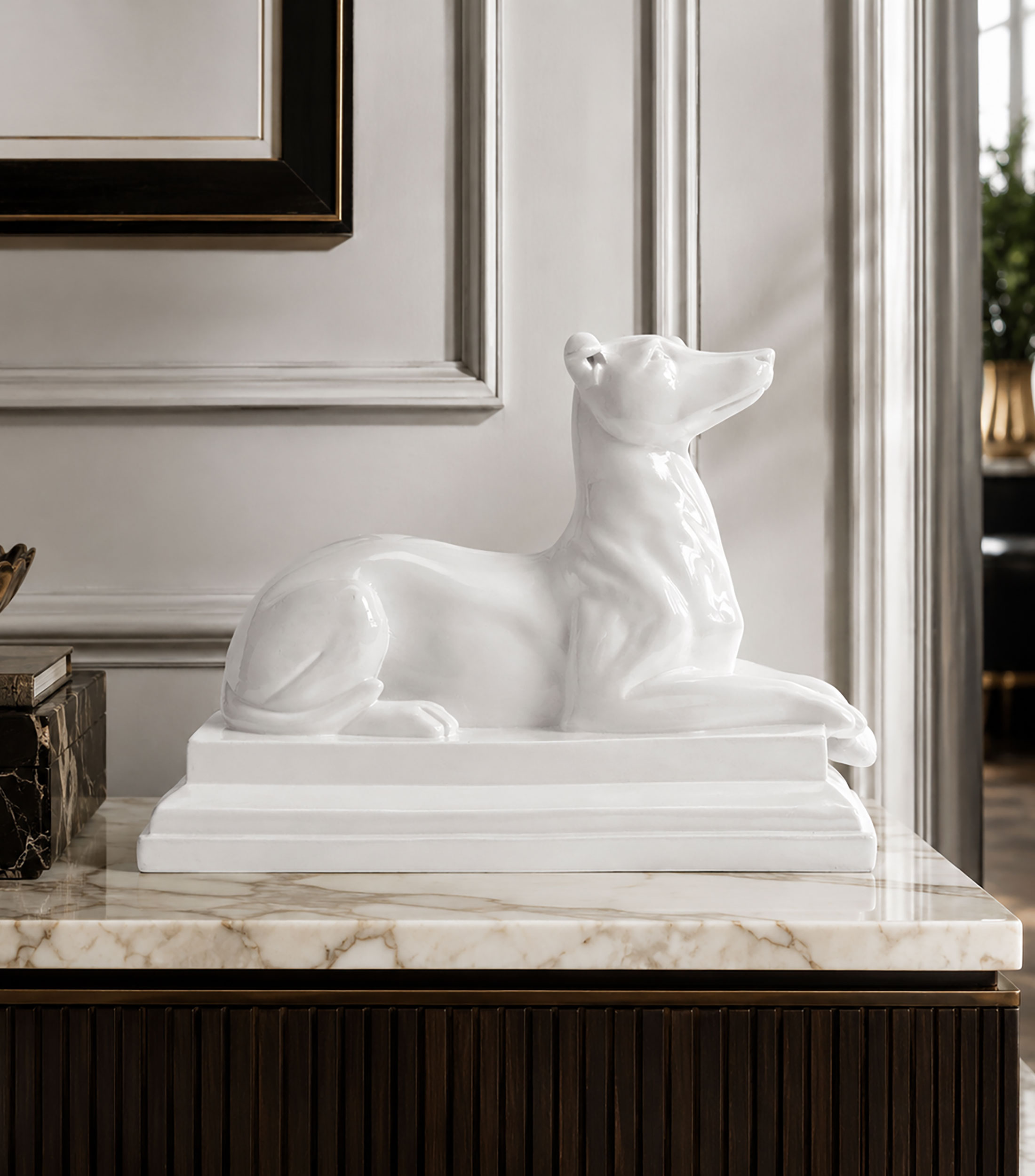 Figura decorativa de perro