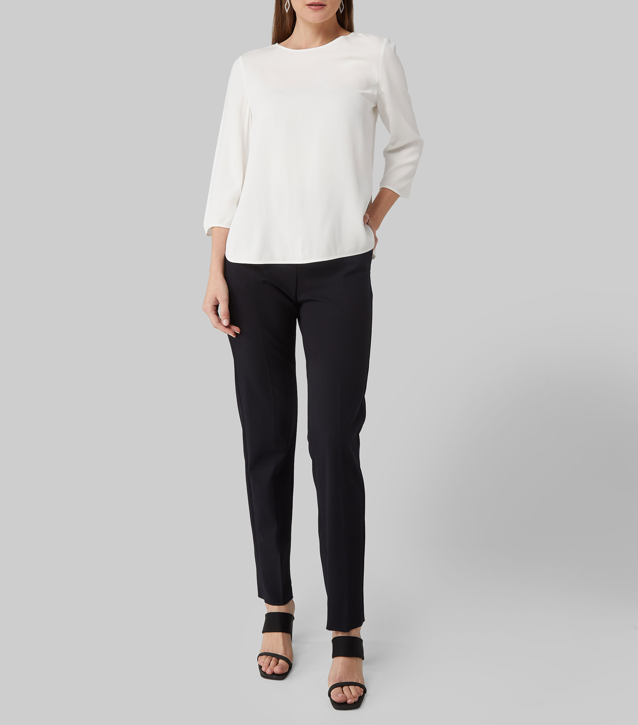 Blusa lisa manga 7,8 Mujer