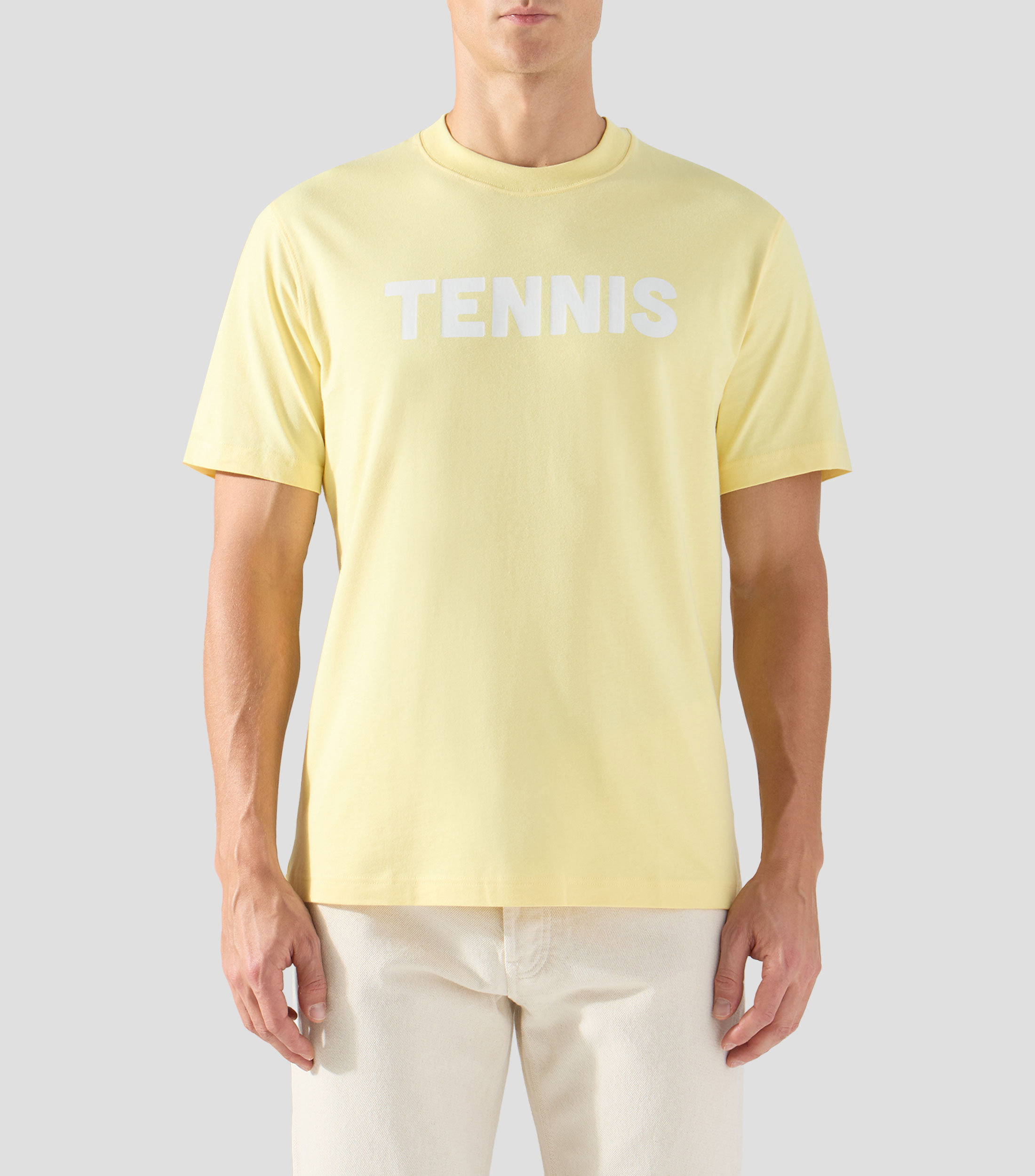 Playera cuello redondo manga corta estampada Hombre