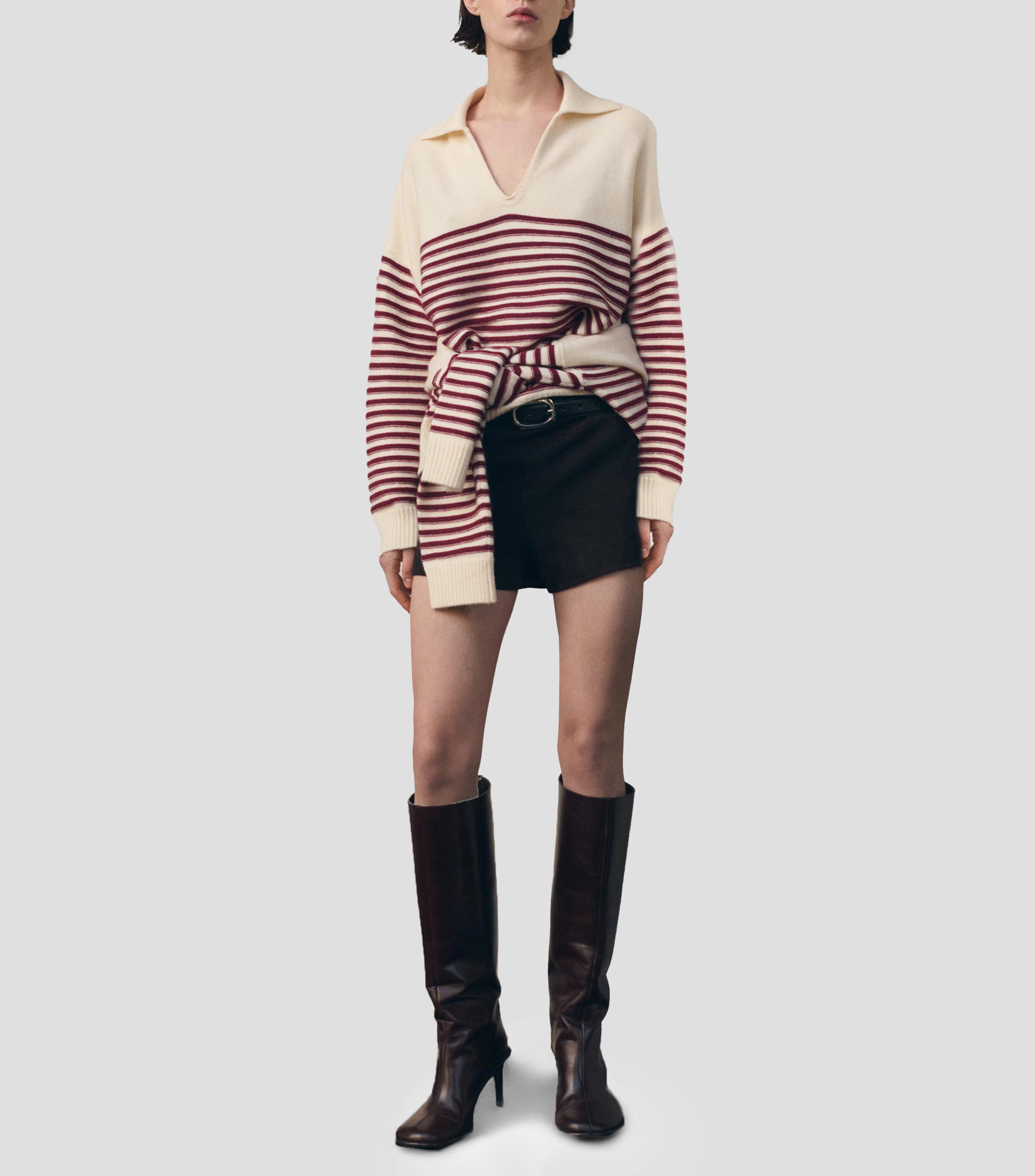 Suéter cuello polo Mujer
