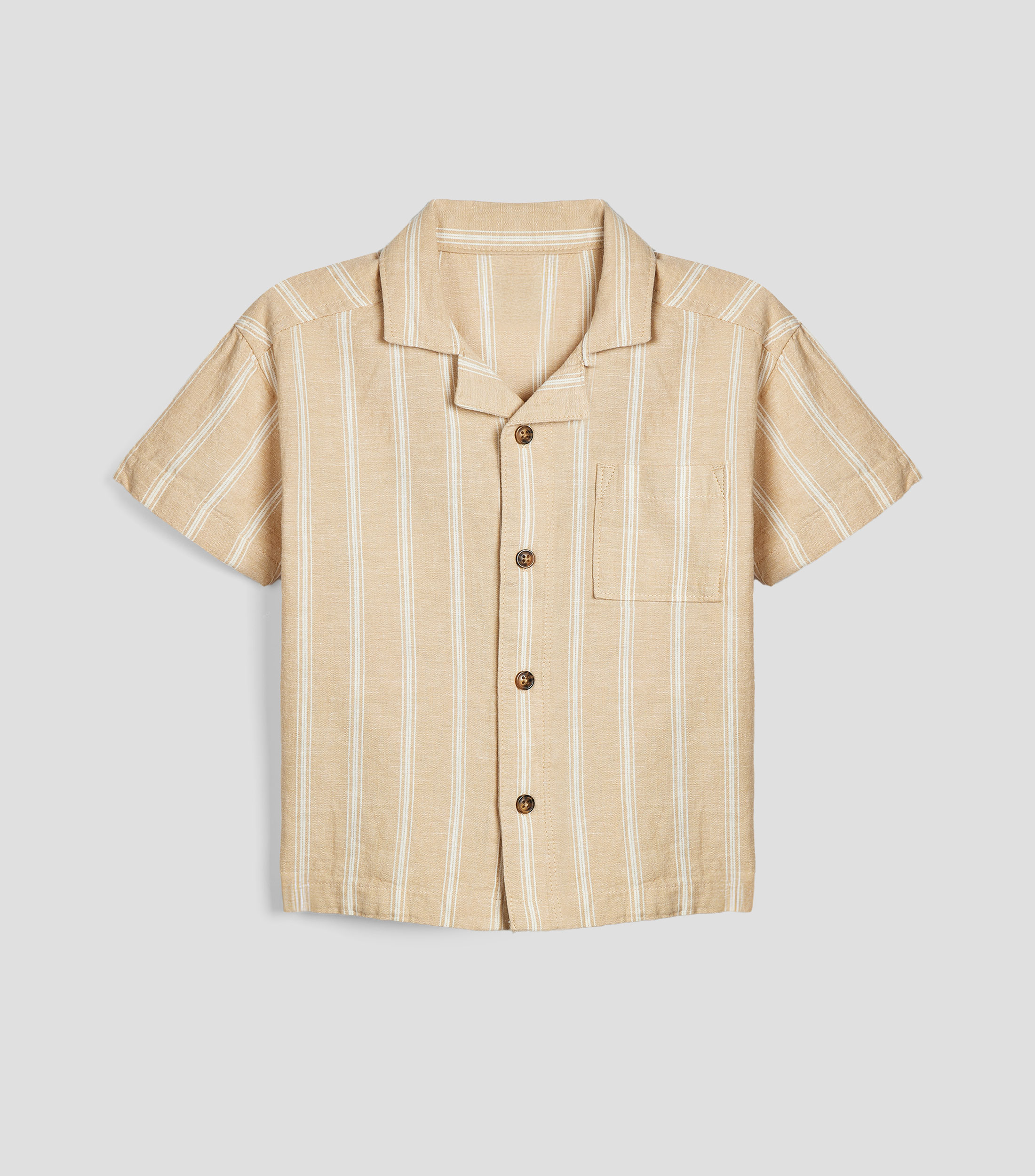 Camisa de rayas manga corta Bebé