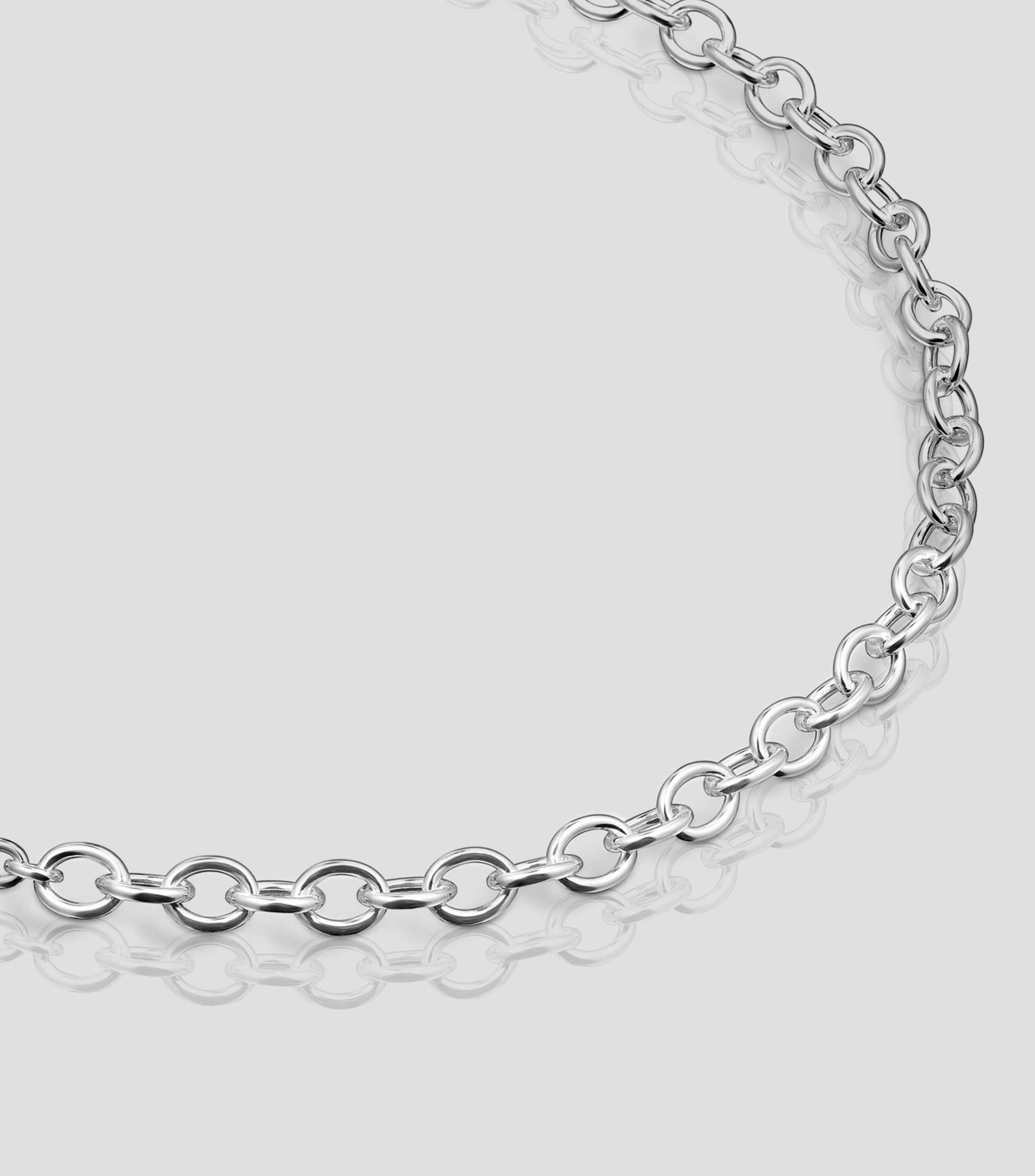 Gargantilla Calin con anillas redondas en plata Mujer