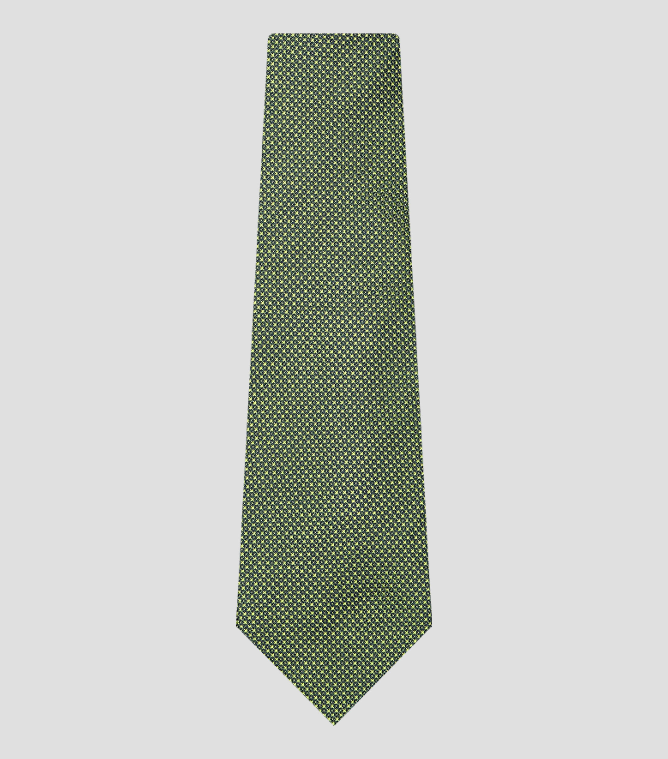 Corbata ancha de seda microdiseño