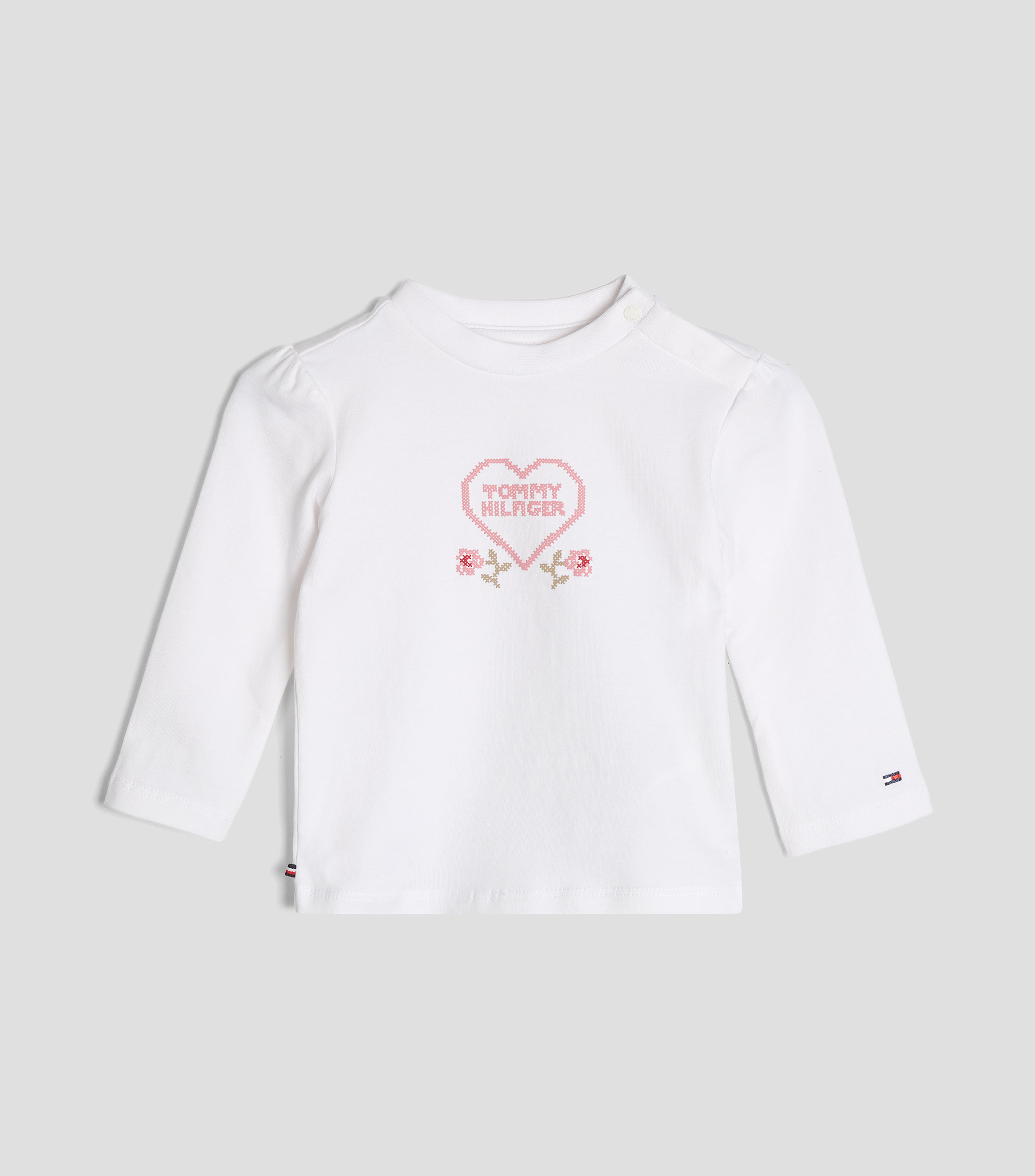 Playera cuello redondo manga larga estampada Bebé