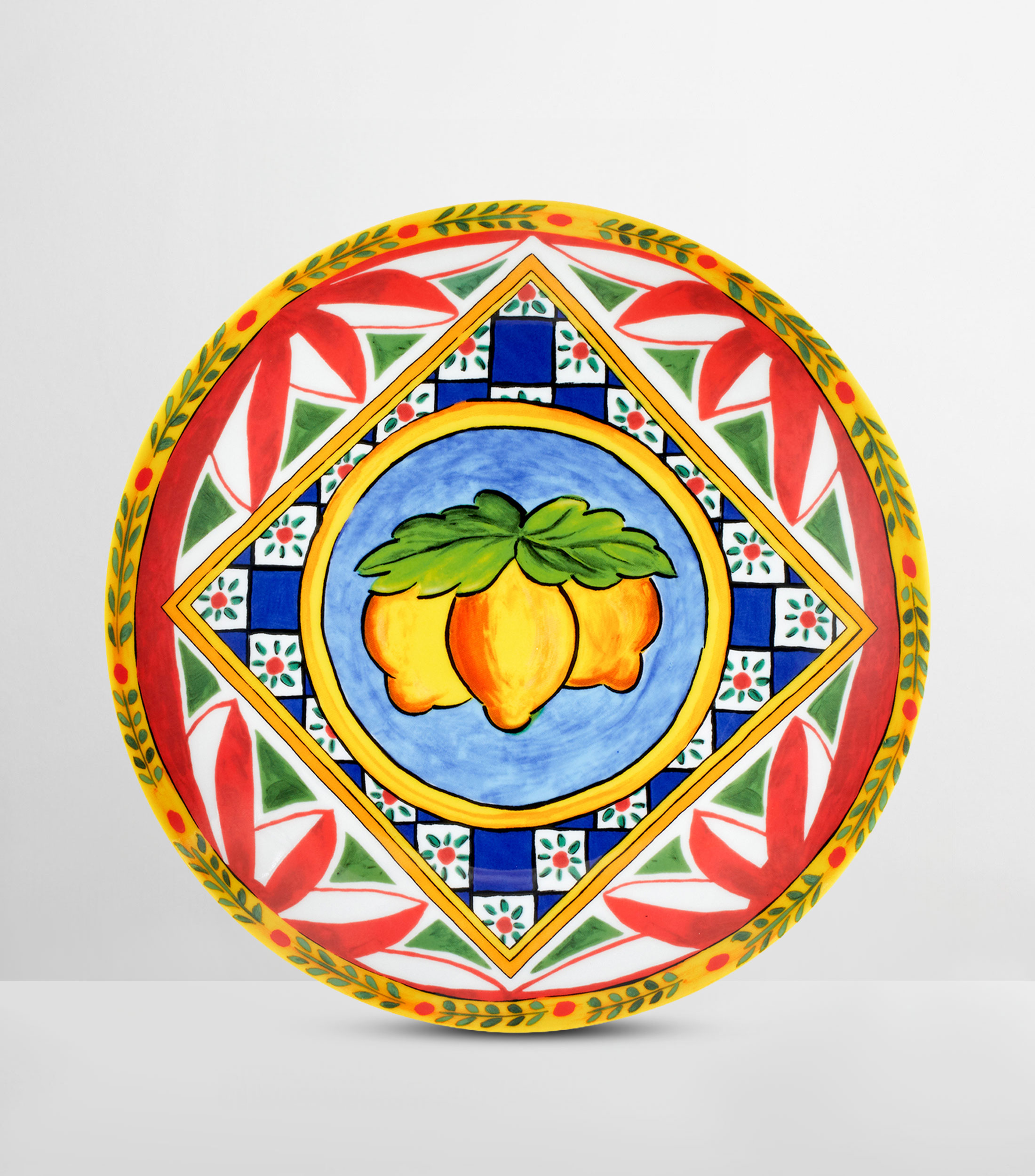 Set 2 platos llanos Carreto Limoni pintado