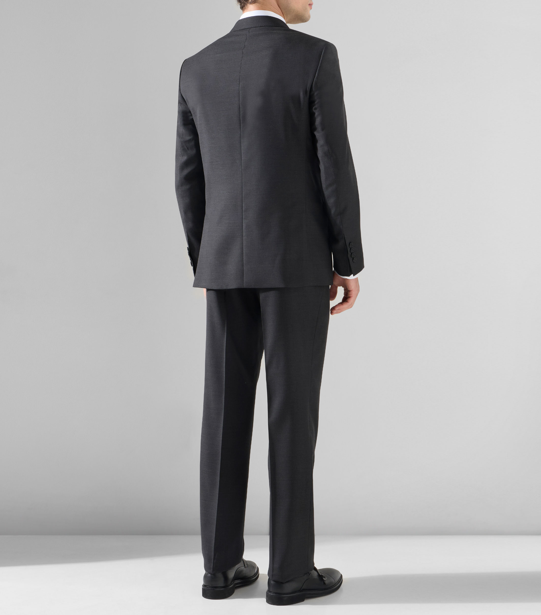 Traje de lana corte regular liso Hombre