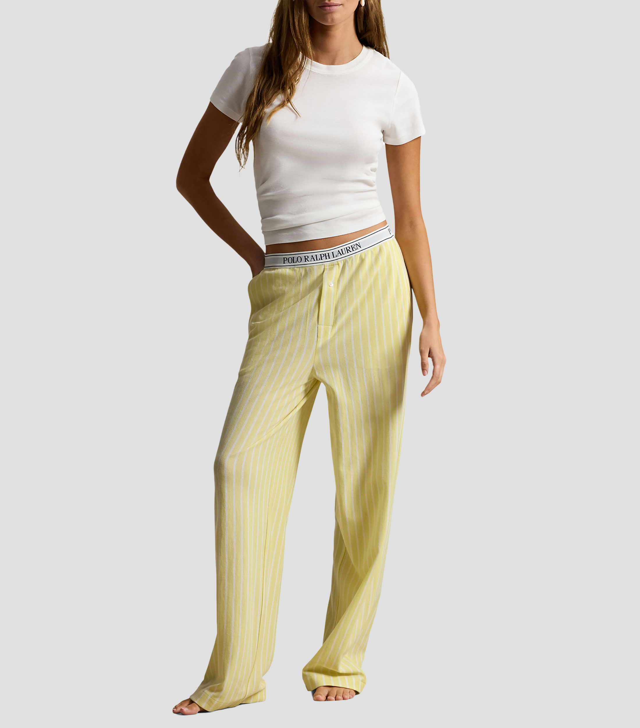 Pantalón pijama con rayas verticales Mujer