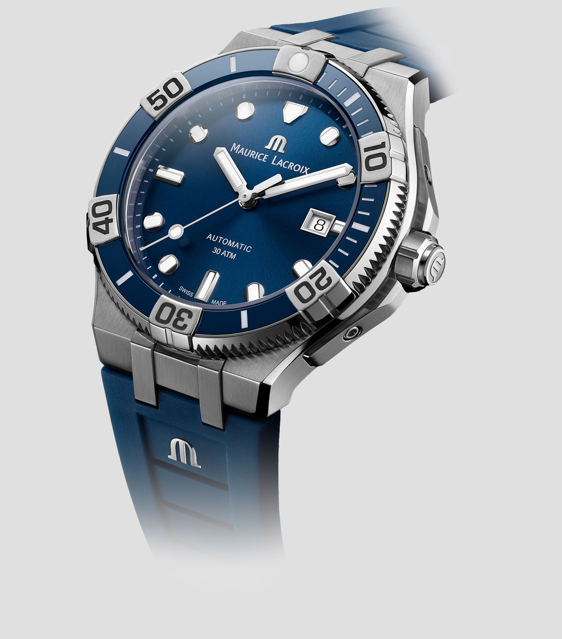 Reloj para hombre Aikon, Casual, Plateado, Azul
