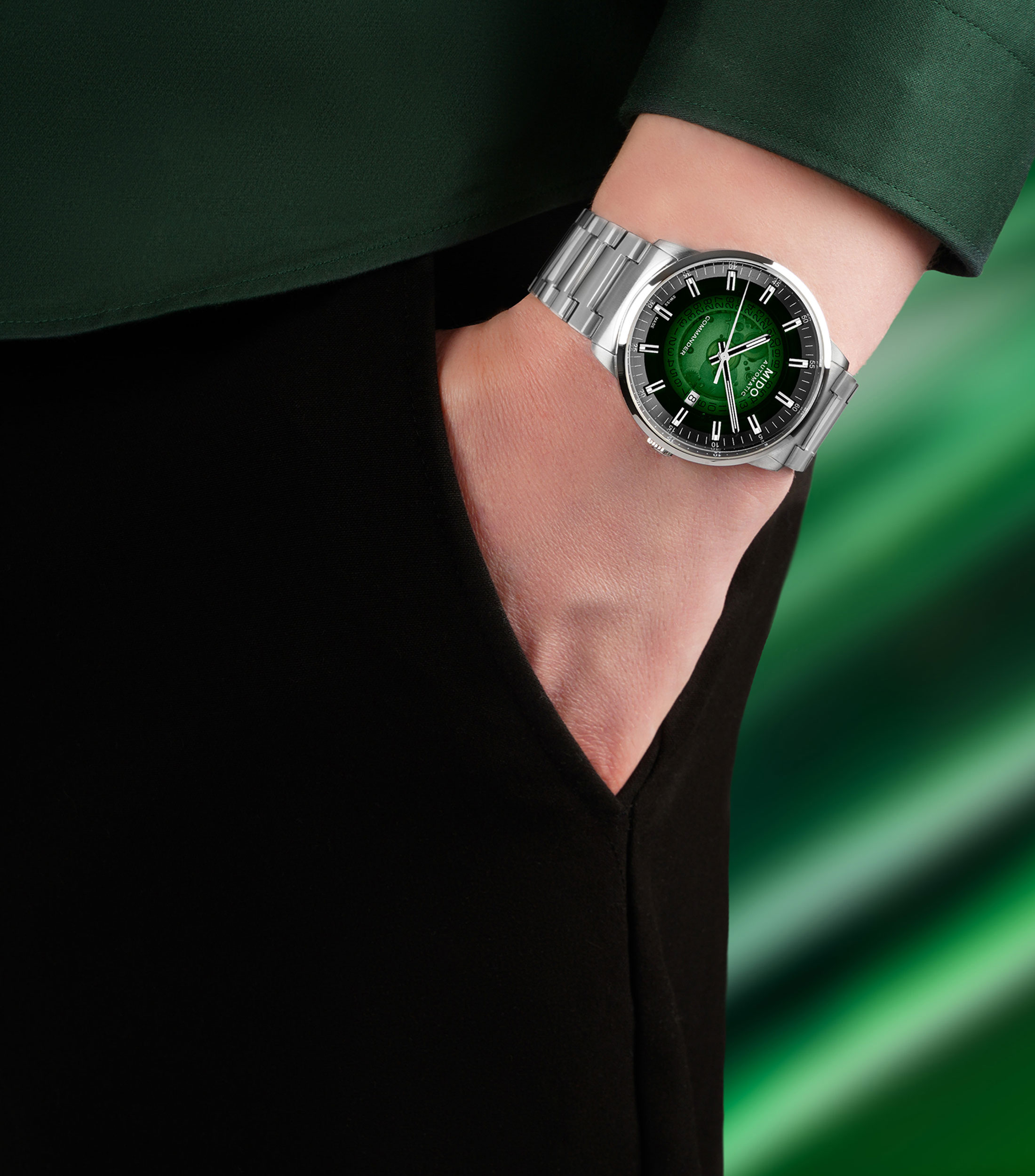 Reloj para Hombre Commander Gradient Casual Plateado
