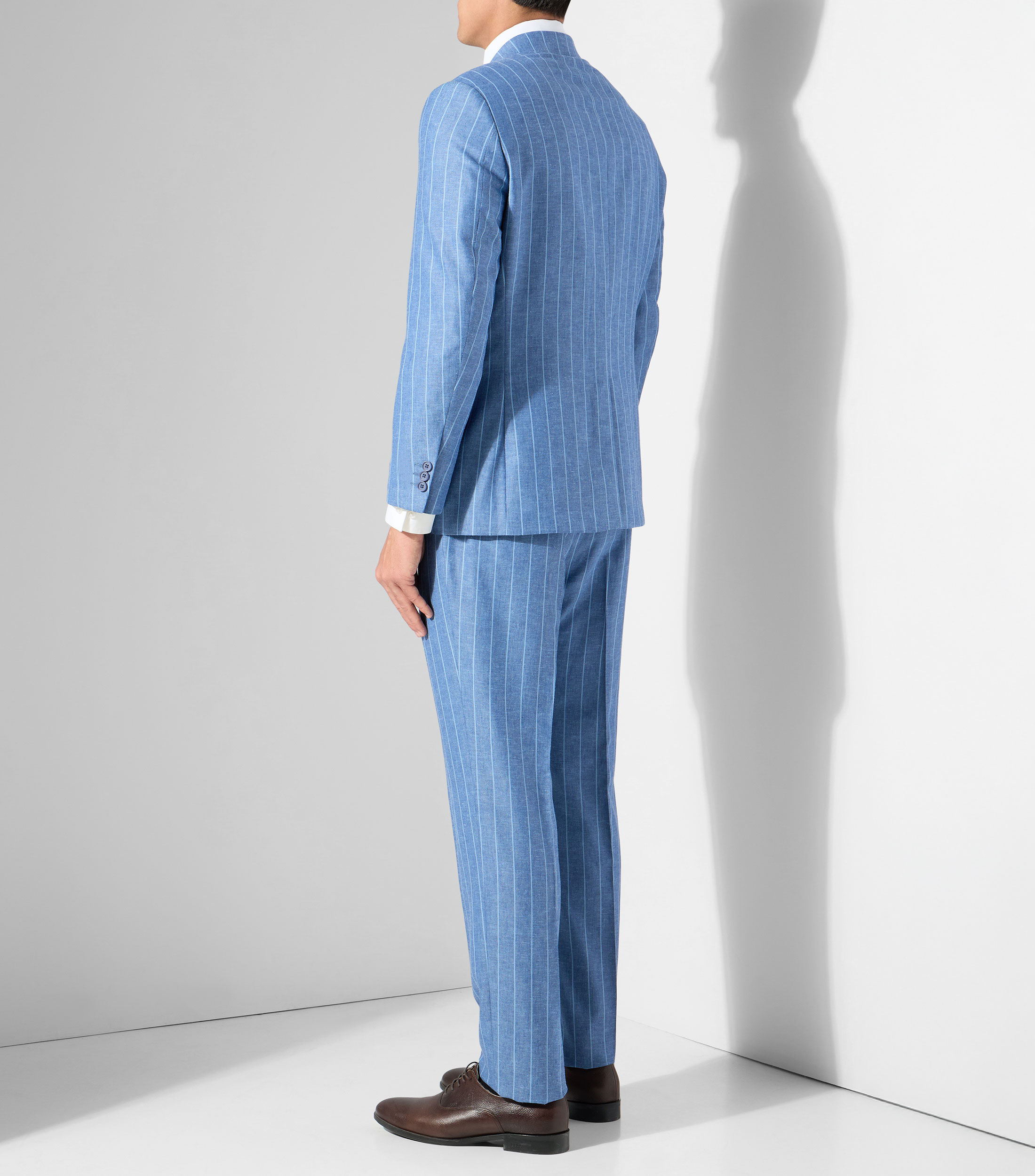 Traje de corte regular a rayas Hombre