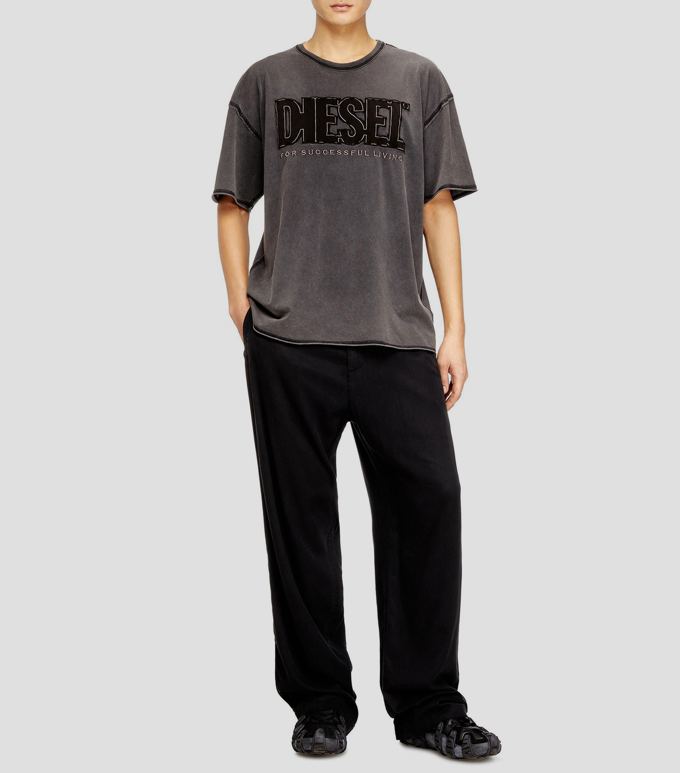 Playera de cuello redondo y manga corta de diseño fantasía Hombre