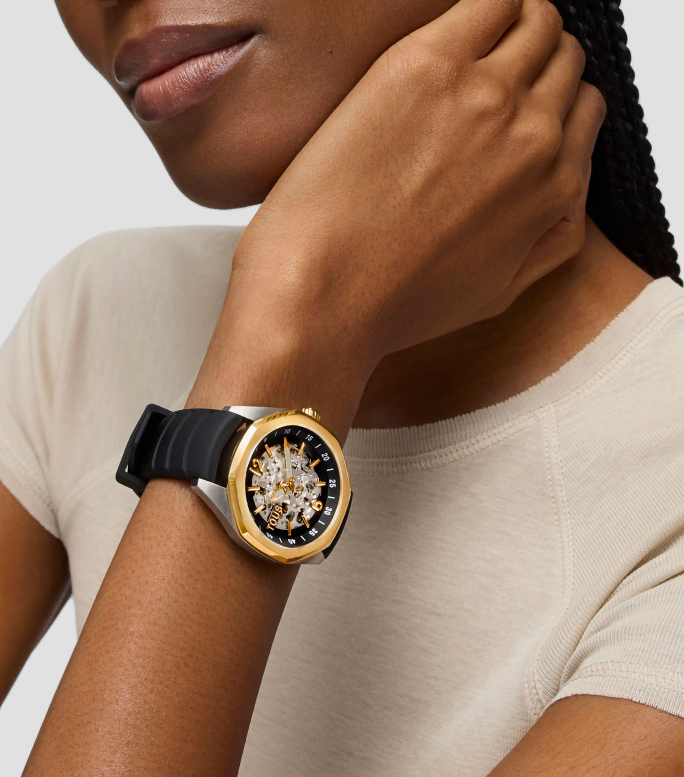 Reloj Unisex Tous Now Casual, Dorado, Negro