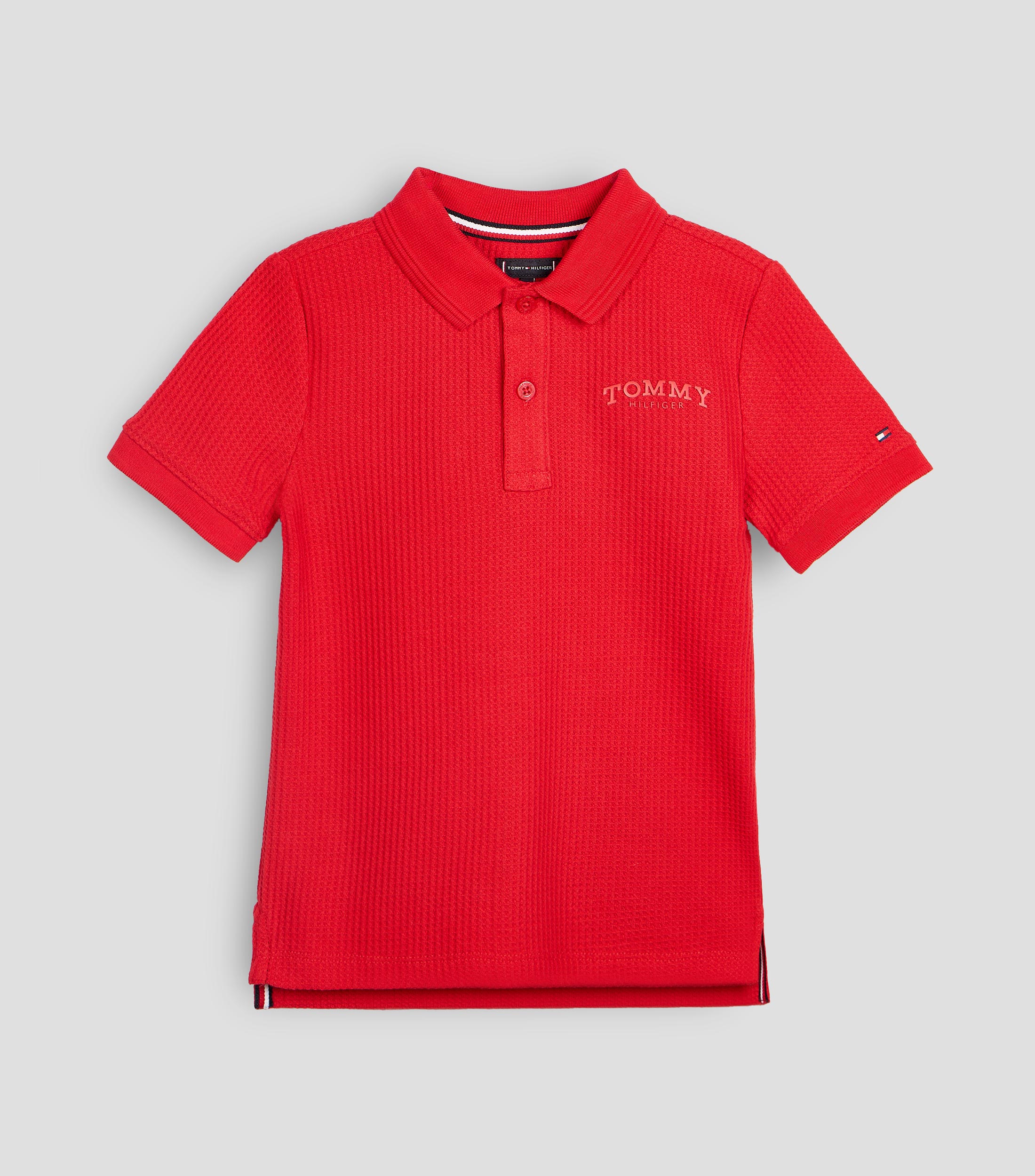 Playera tipo polo manga corta con microdiseños Niño
