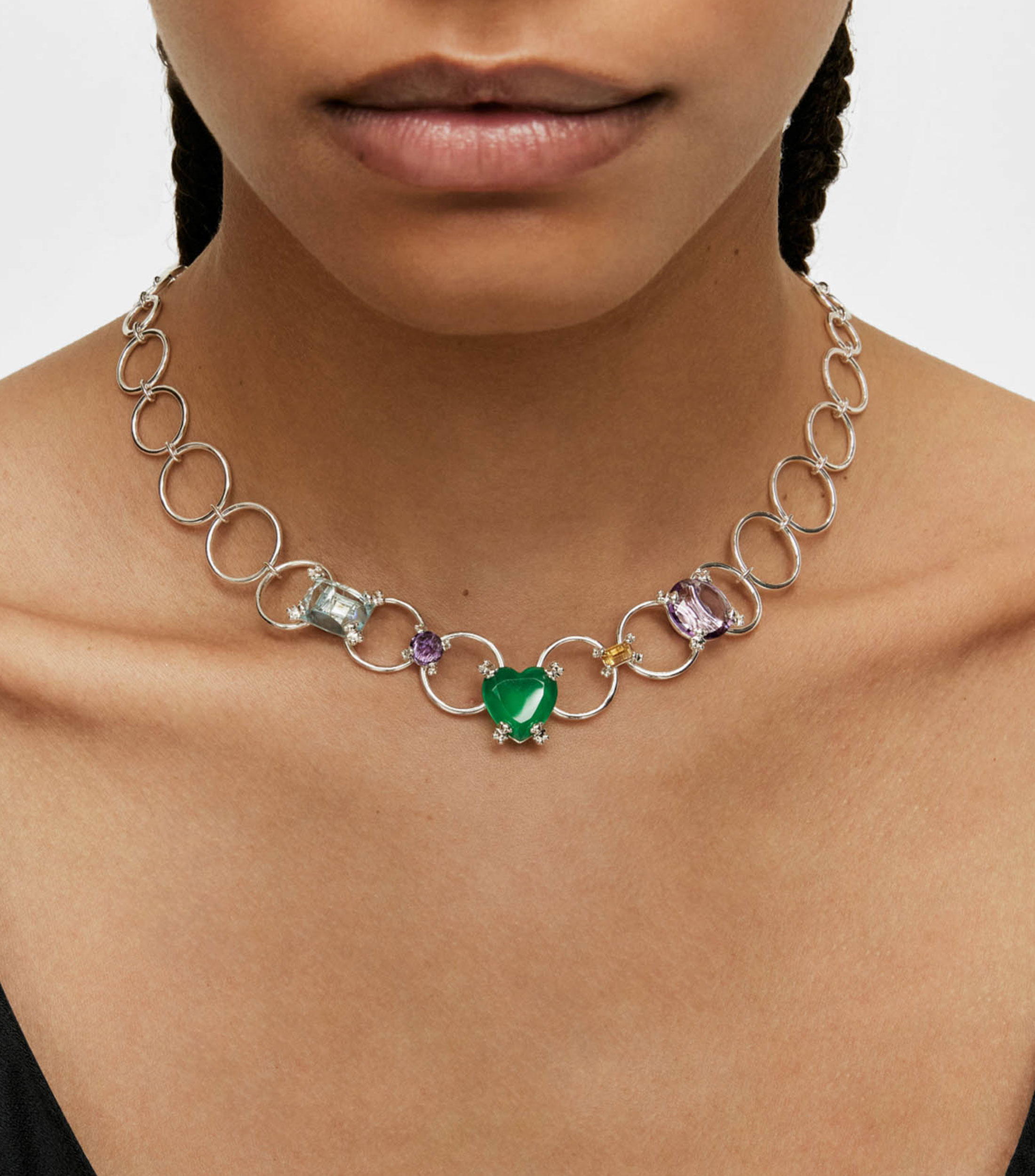 Collar en Plata .925 Color Pills con Gemas Mujer