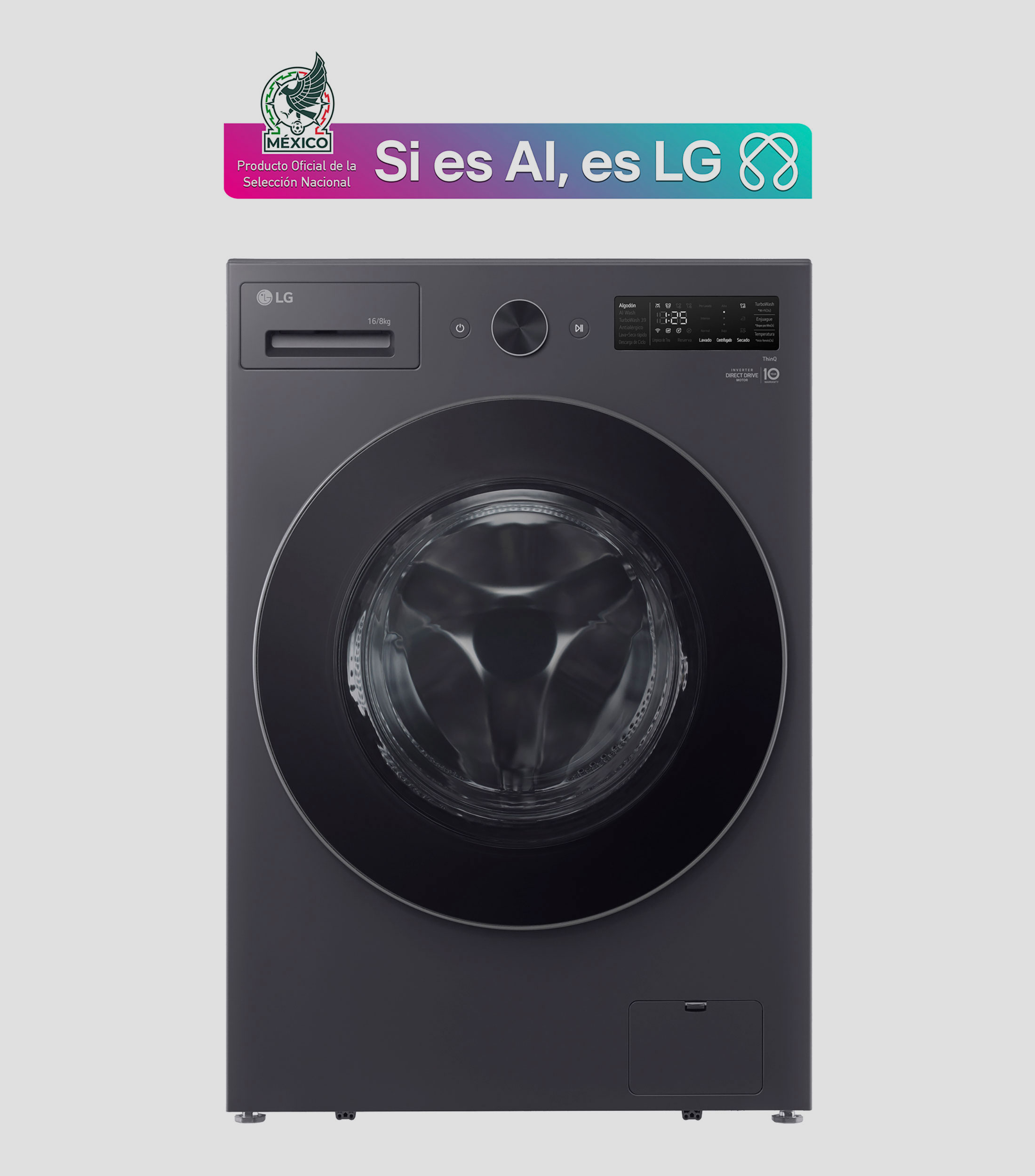 Lavasecadora eléctrica 16 Kg, 8 Kg secado Carga frontal WD16EGNTS6P