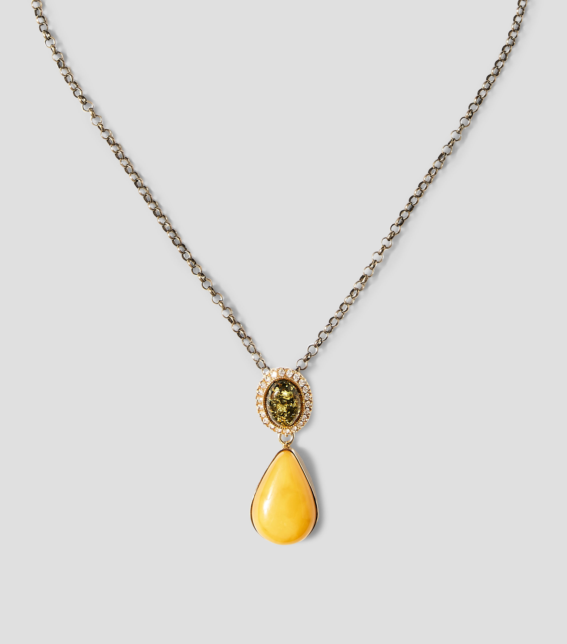 Dije con cadena con ámbar Mujer
