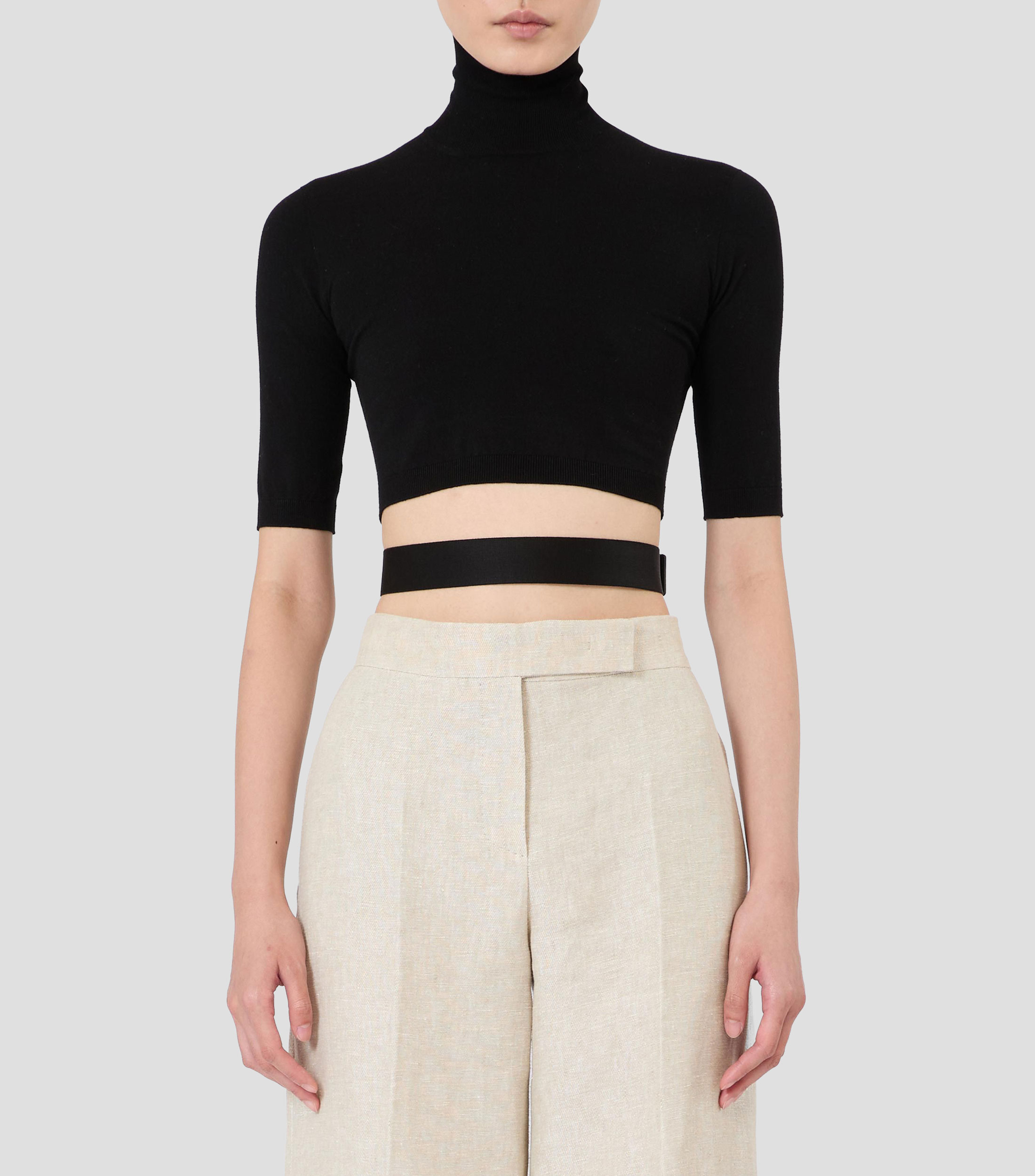 Blusa lisa manga corta Mujer