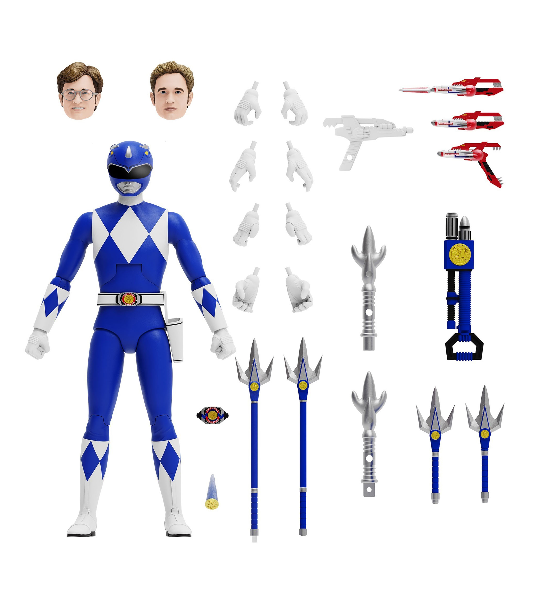Super 7: Mighty Morphin Power Rangers - Blue Ranger | El Palacio de Hierro