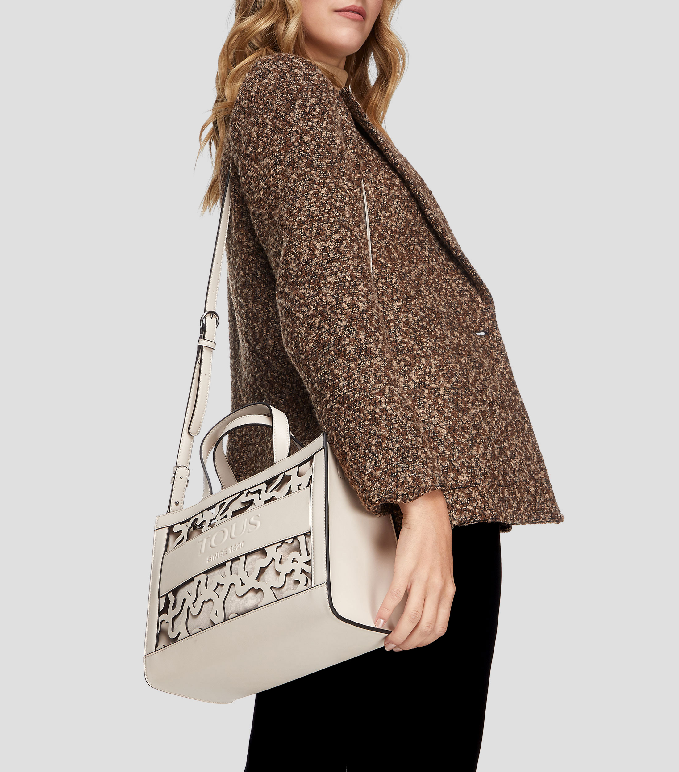 Bolso Satchel beige Amaya Kaos Shock Mujer