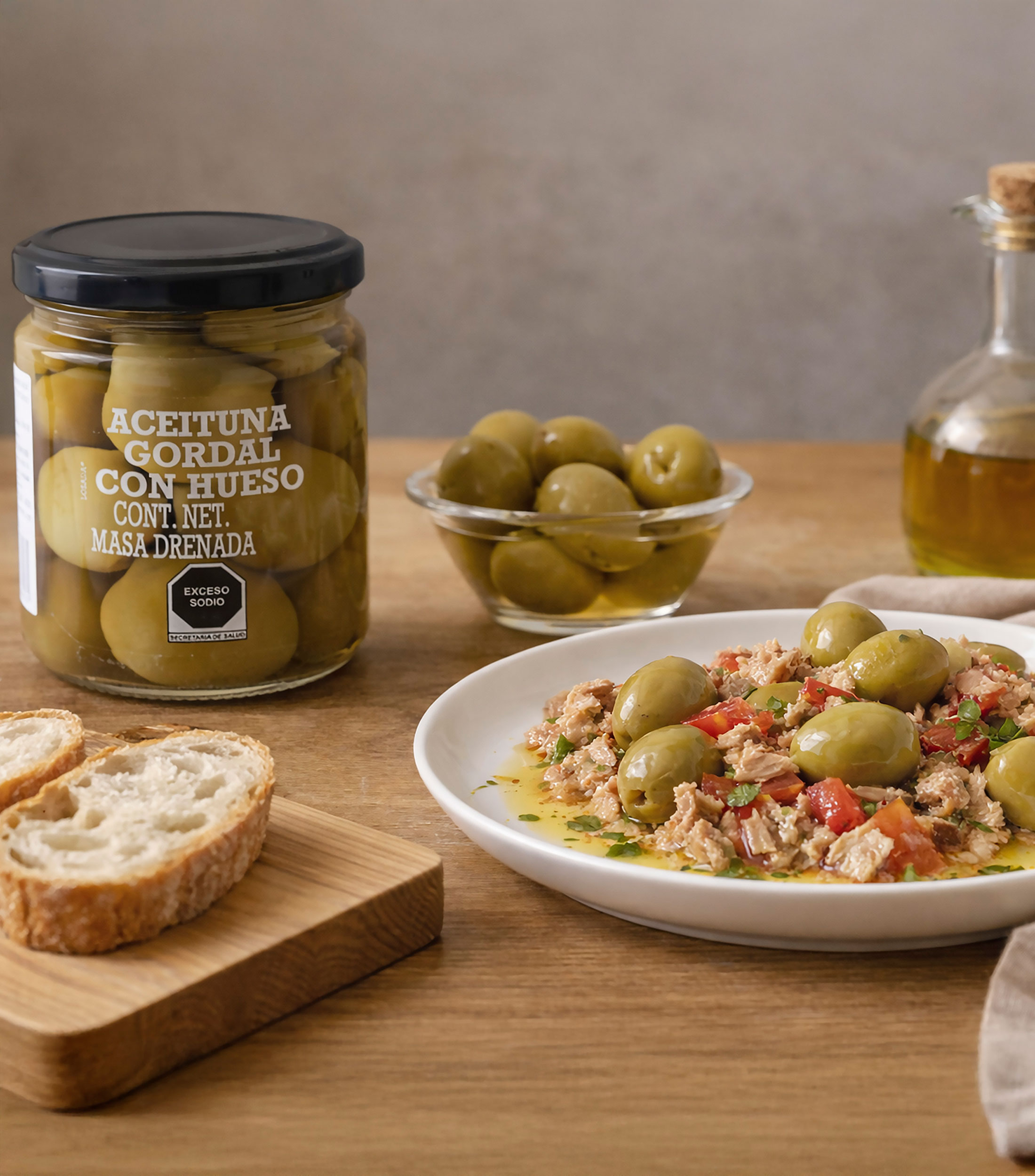 ACEITUNA GORDAL CON HUESO 345GR