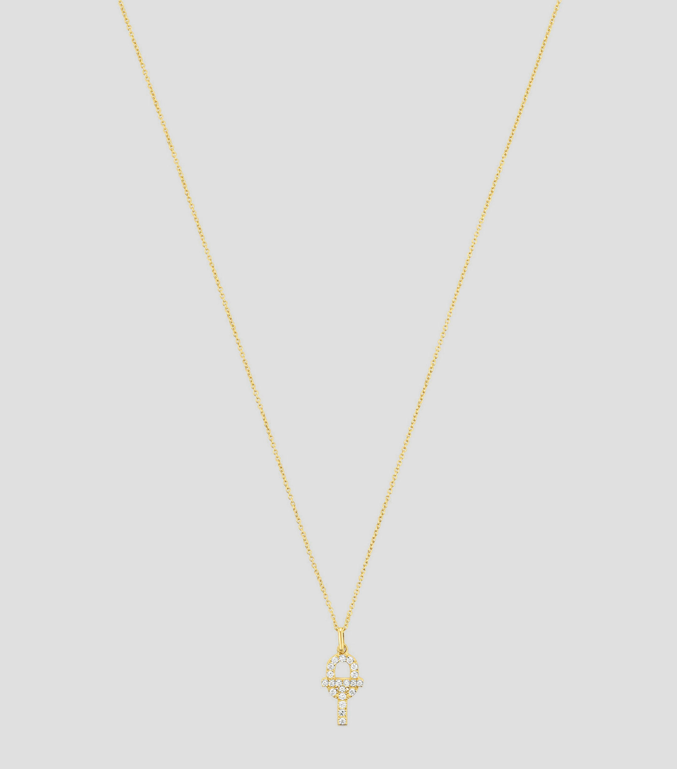 Collar con dije en oro amarillo de 18 kilates con diamantes Manifesto Mujer