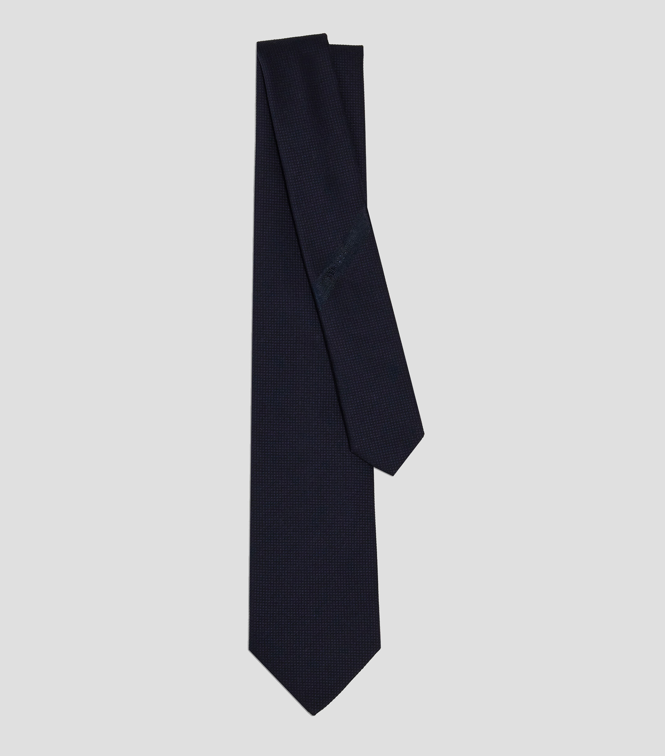 Corbata ancha de algodón y seda piqué