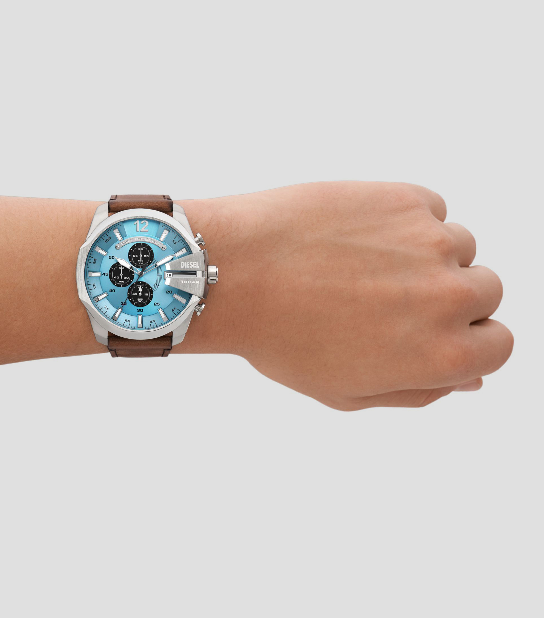 Reloj para Hombre casual Mega Chief plateado, azul