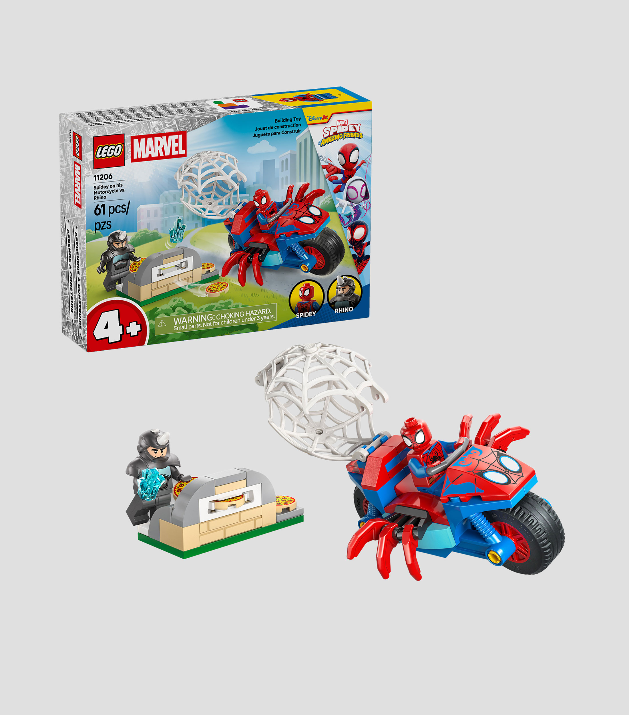 Lego Marvel Spidey en su Moto vs. Rhino