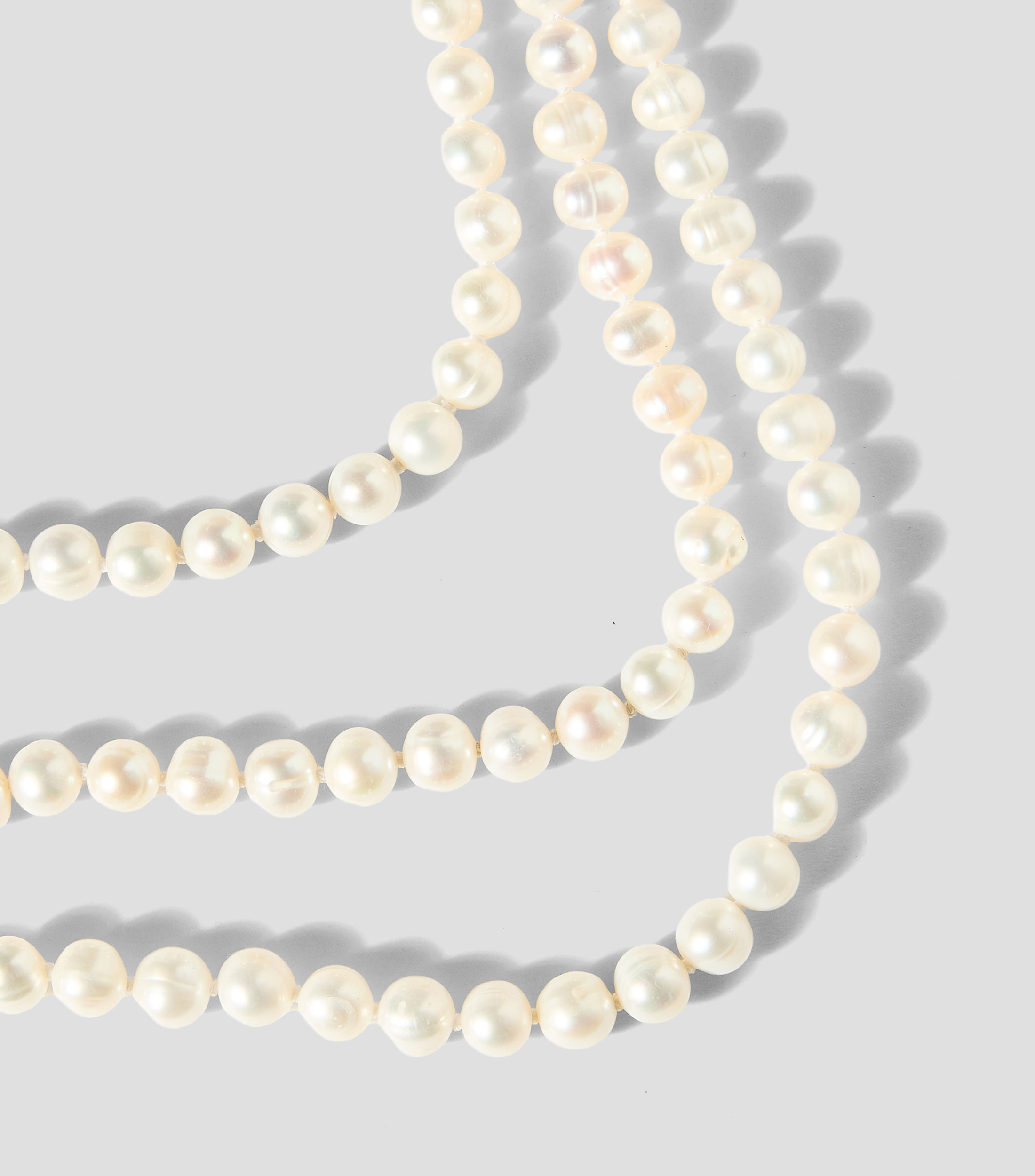 Collar triple con perlas de agua dulce Mujer