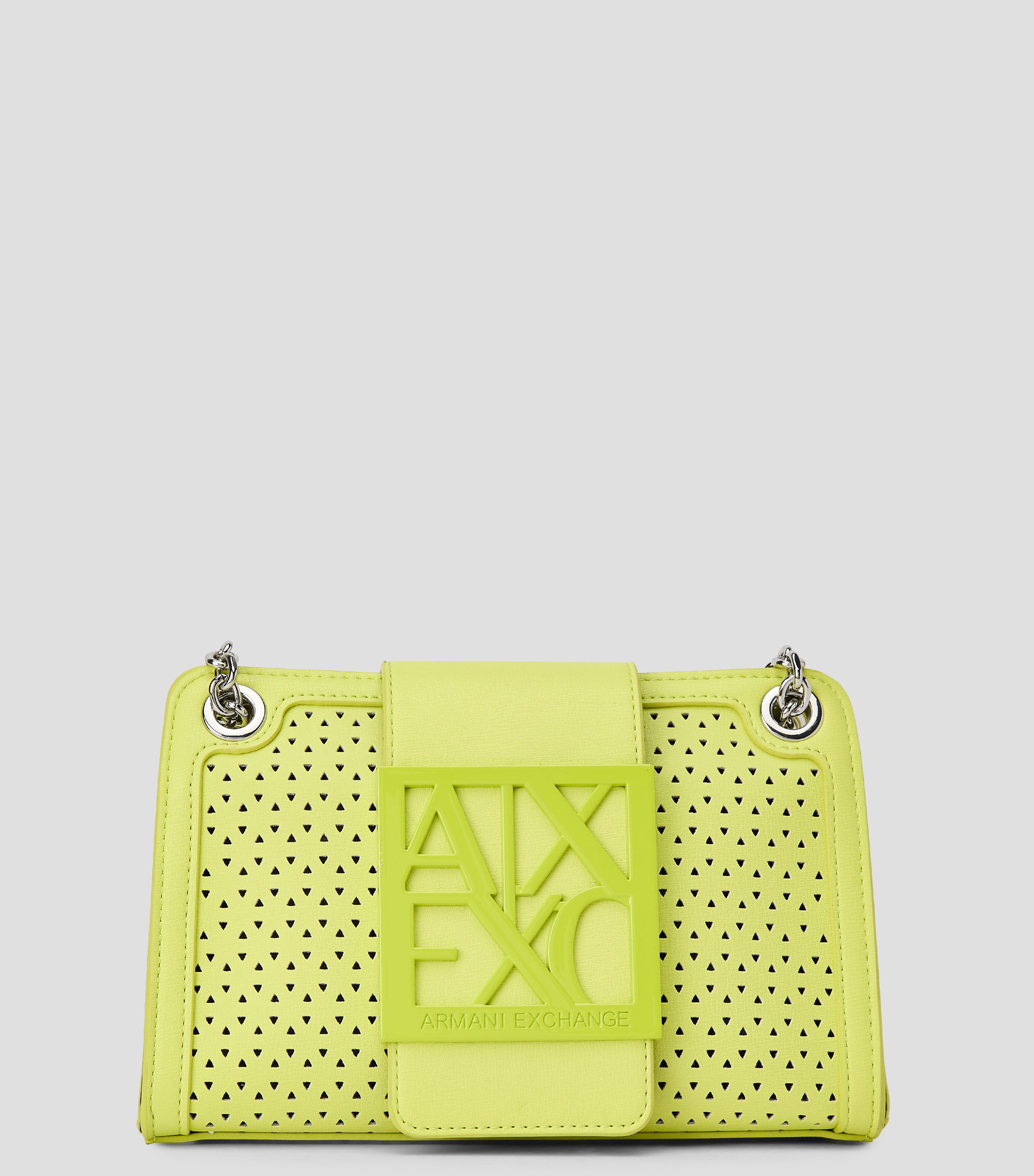 Bolsa crossbody mini verde lisa Mujer