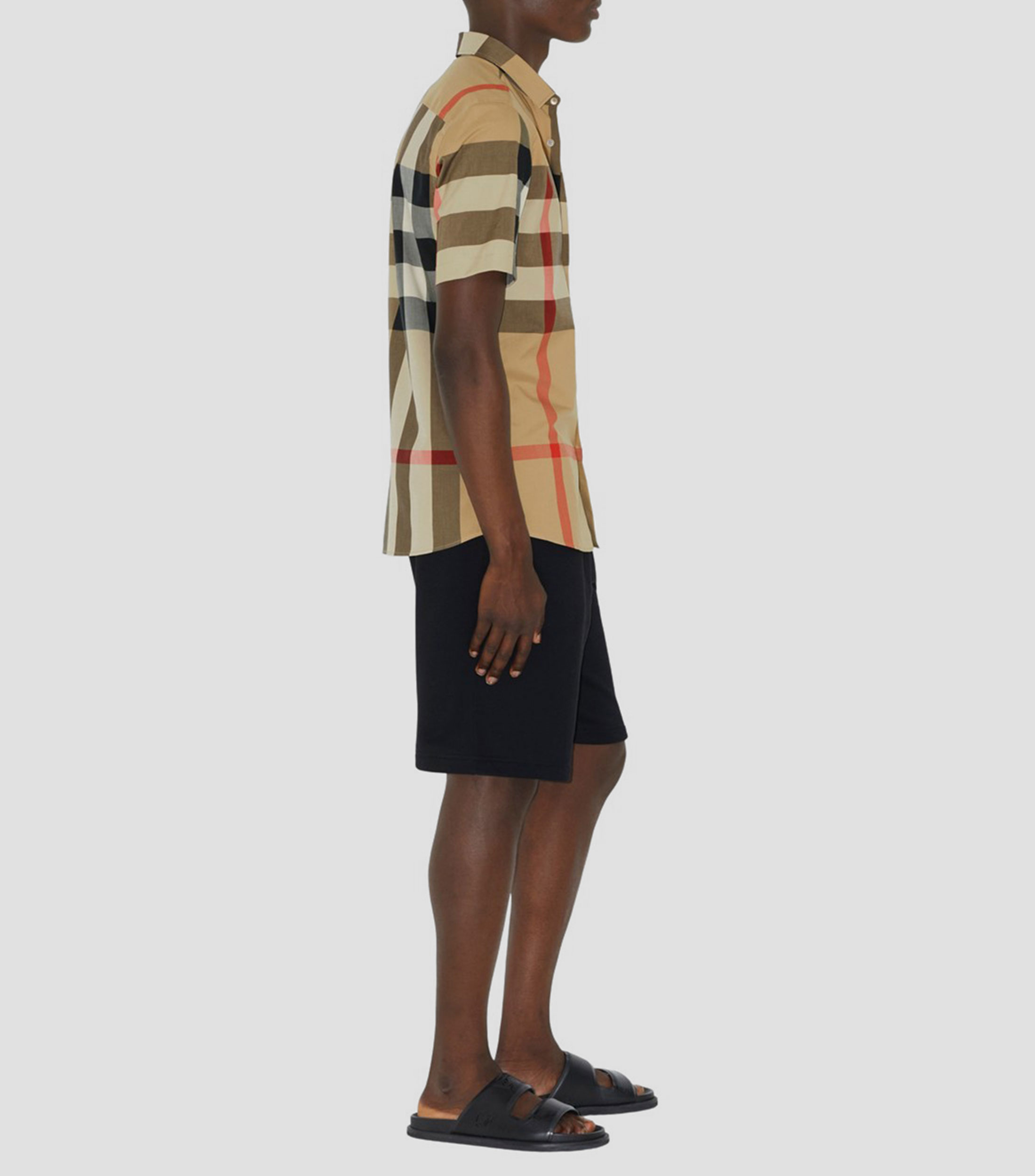 Camisa con cuadros manga corta Hombre