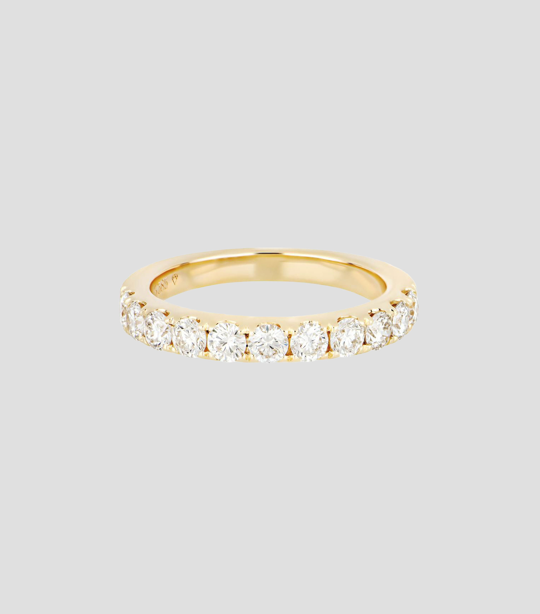 Anillo en Oro amarillo de 14 Kilates con Diamantes Naturales Mujer