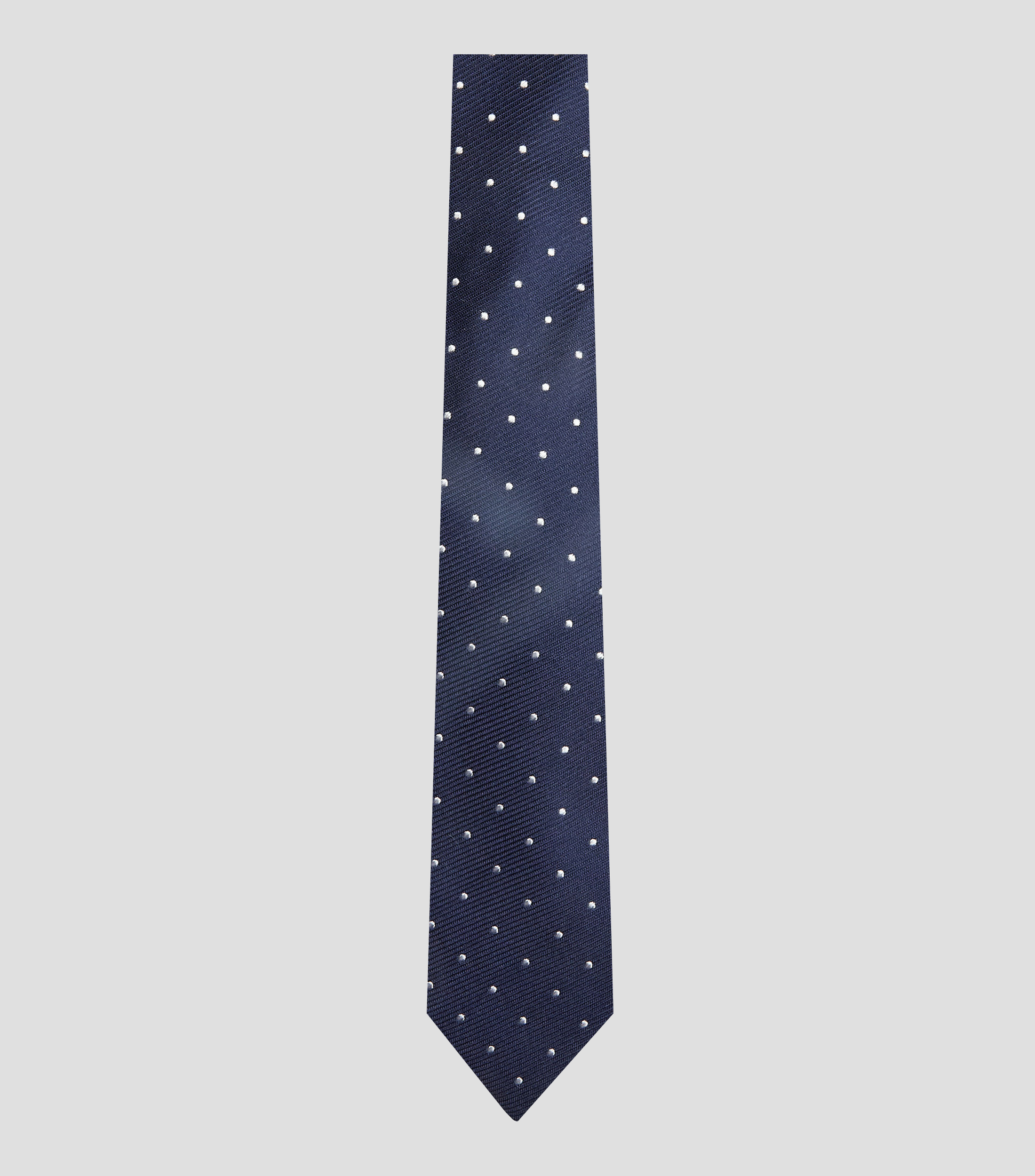 Corbata ancha de seda estampado con puntos