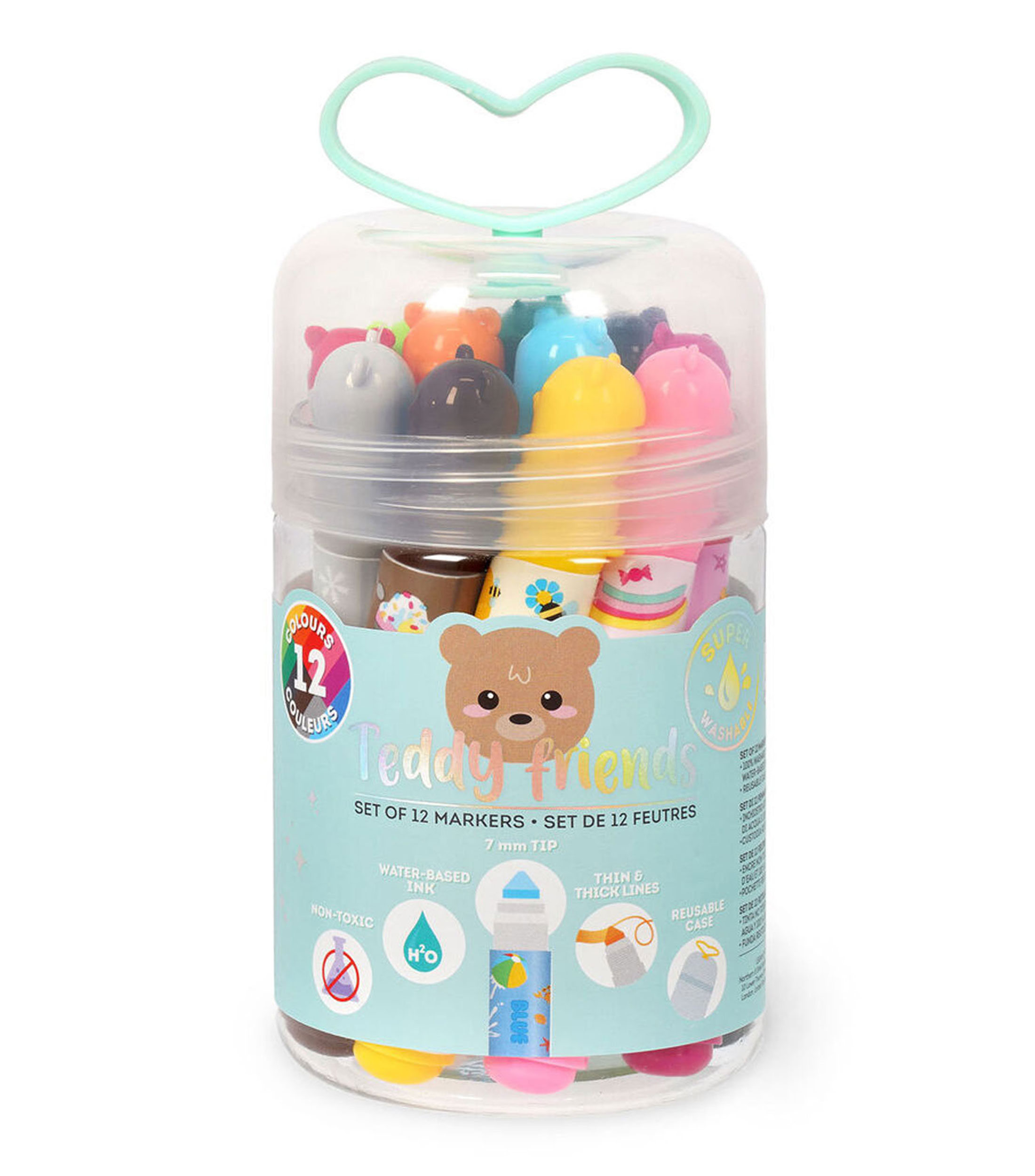 Set de 12 Marcadores Teddy Friends