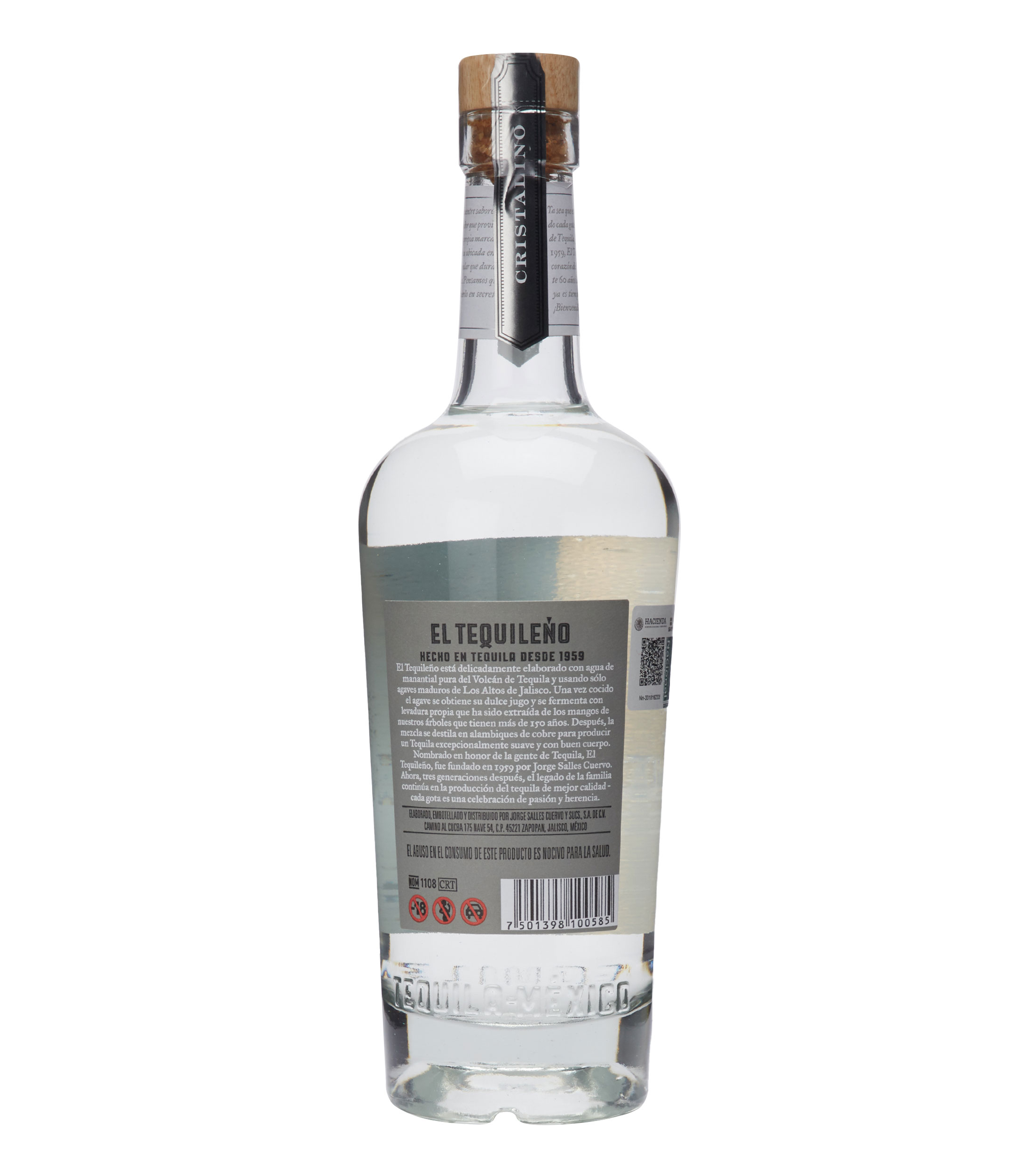 Tequila El Tequileno Cristalino Reposado, 750 ml